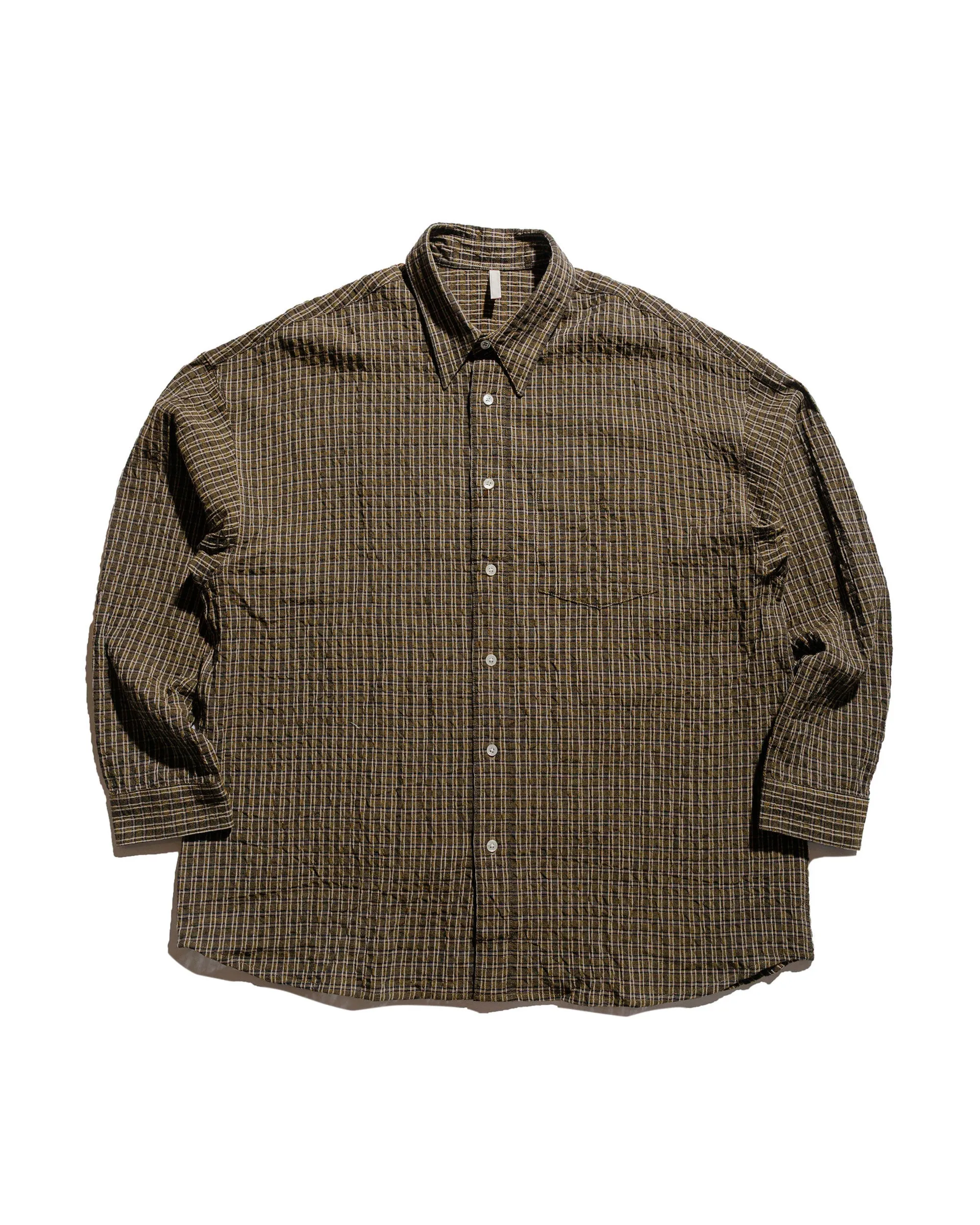 Sunflower Stable Shirt Check Khaki sold by Lost & Found