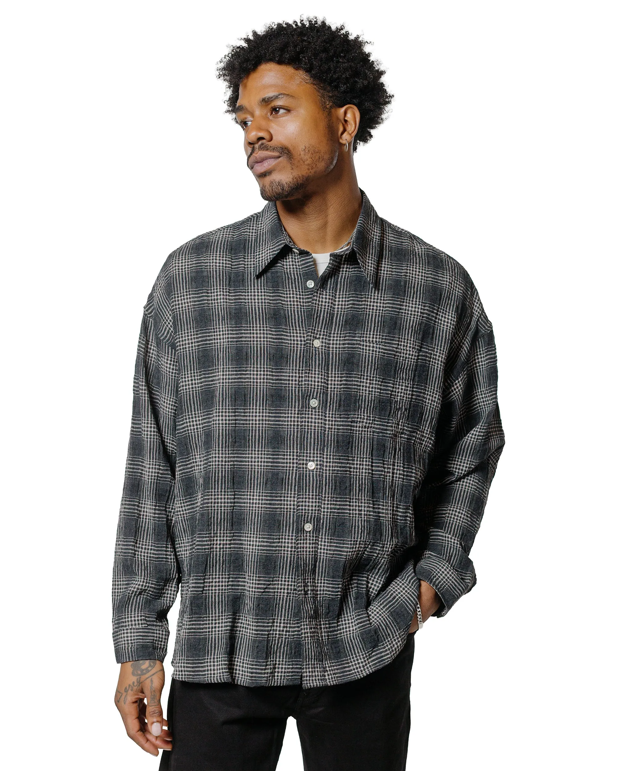 Sunflower Stable Shirt Check Anthracite sold by Lost & Found product image thumbnail 2