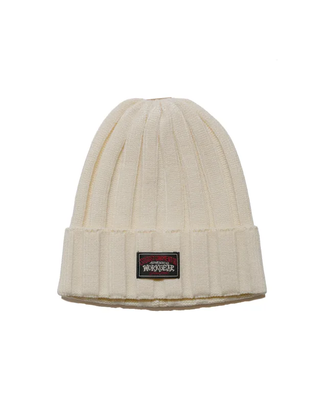 Stüssy Workwear Cuff Beanie Ivory sold by Lost & Found