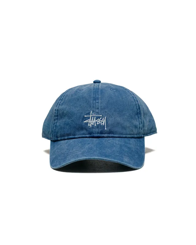 Stüssy Basic Stüssy Cap Washed Faded Navy sold by Lost & Found