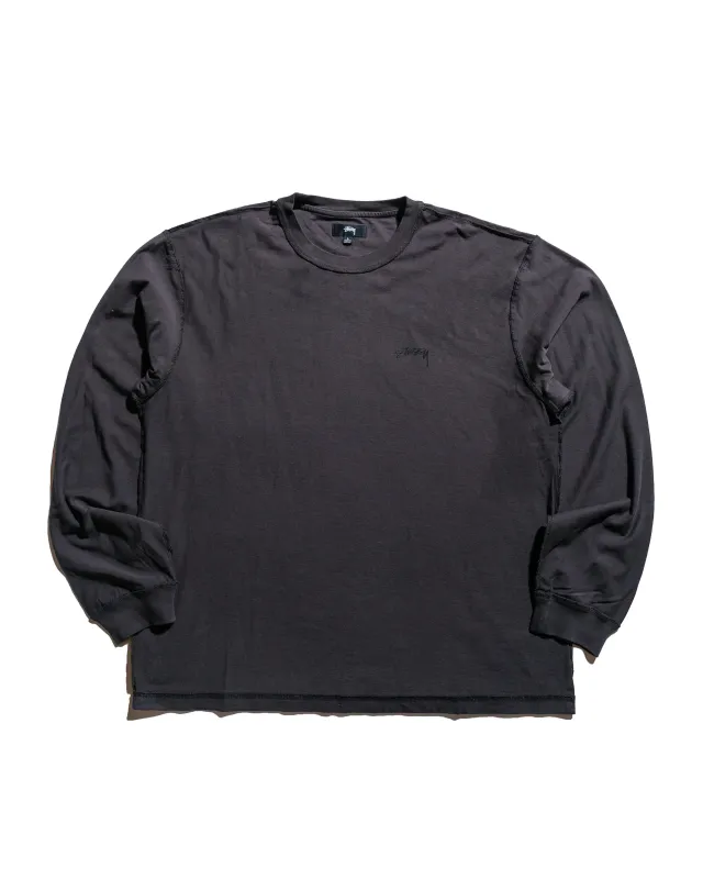 Stüssy Lazy LS Tee Vintage Black sold by Lost & Found