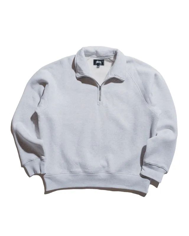 Stüssy Relaxed Half Zip Ash Heather sold by Lost & Found