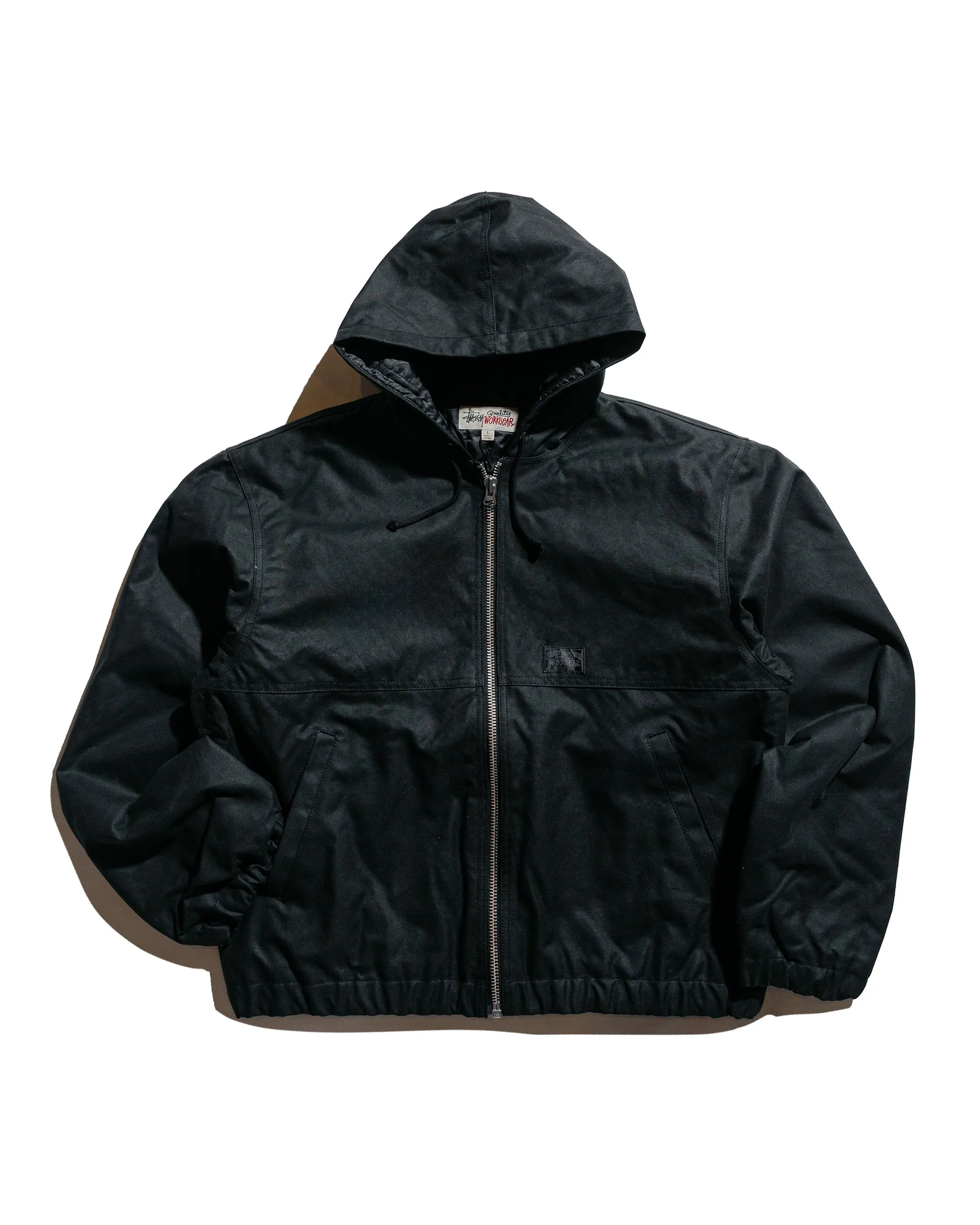 Stüssy Work Jacket Waxed Cotton Black sold by Lost & Found