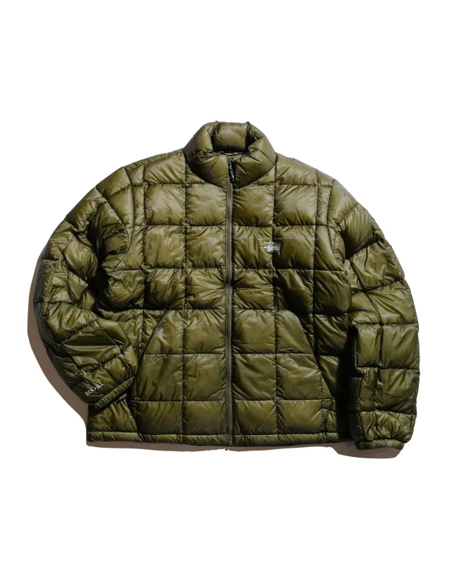 Stüssy Midweight Puffer Olive sold by Lost & Found