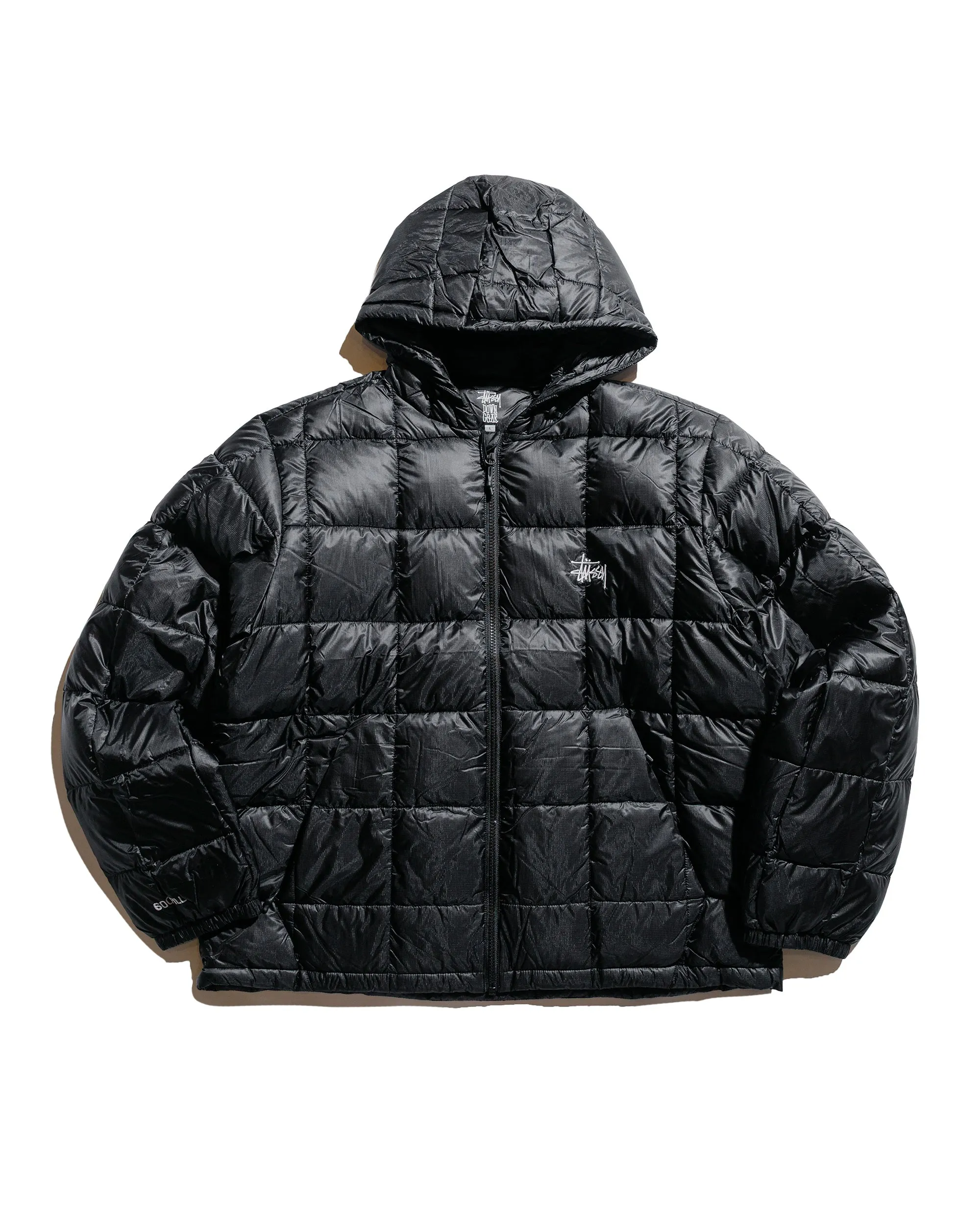 Stüssy Midweight Hooded Puffer Black sold by Lost & Found
