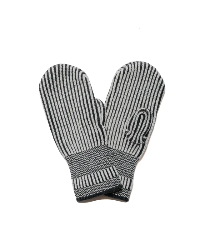 Beams Plus Cashmere Rib Mitten Charcoal Grey sold by Lost & Found