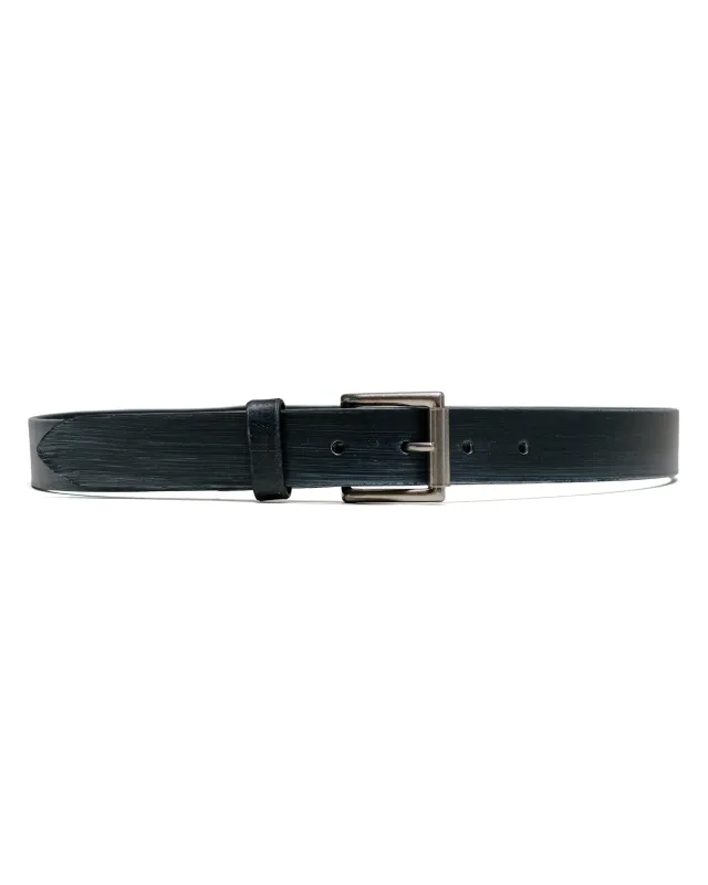 Beams Plus Bridle Leather Belt Black sold by Lost & Found