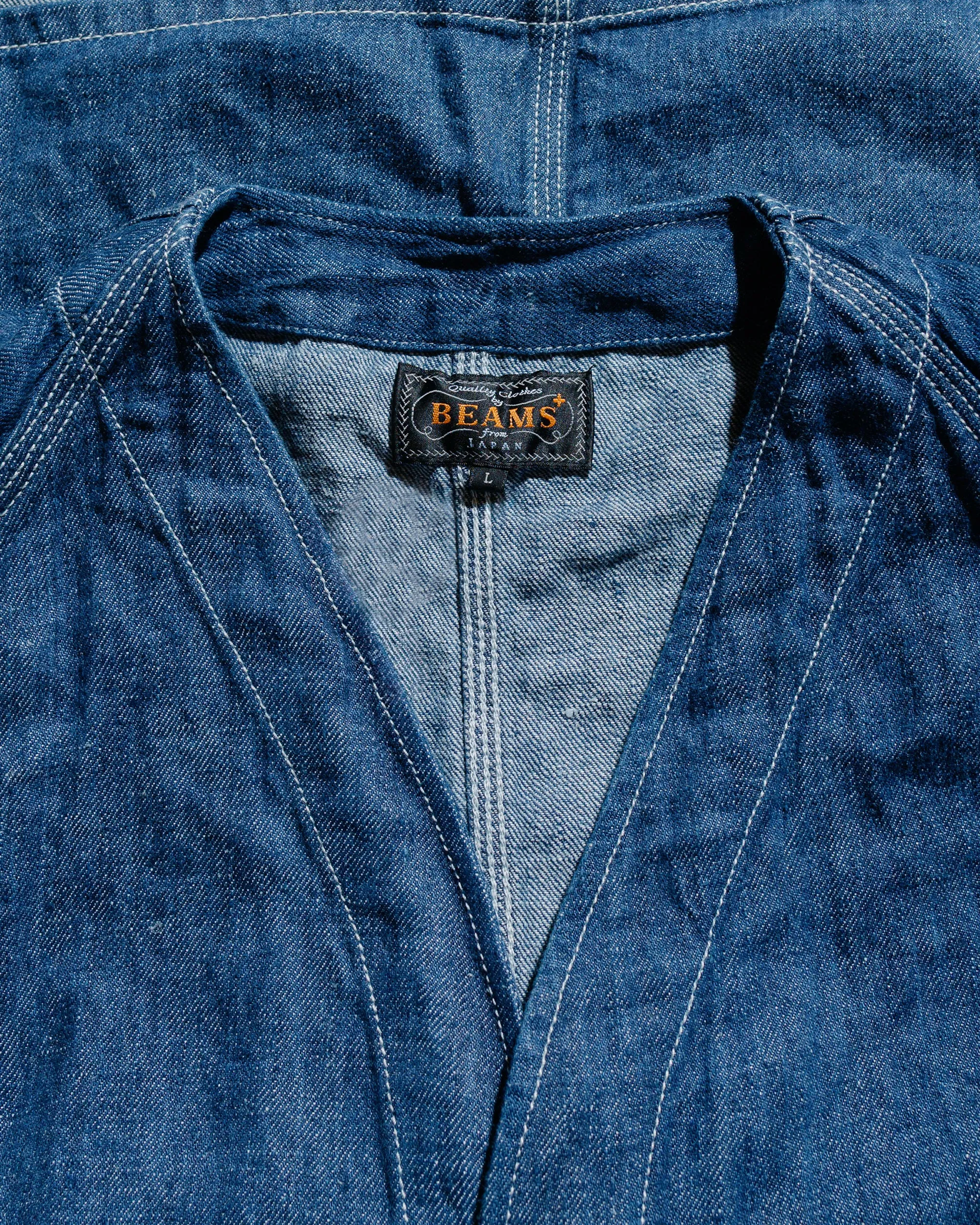 Beams Plus Engineer Jacket Twill Linen Indigo sold by Lost & Found product image thumbnail 5