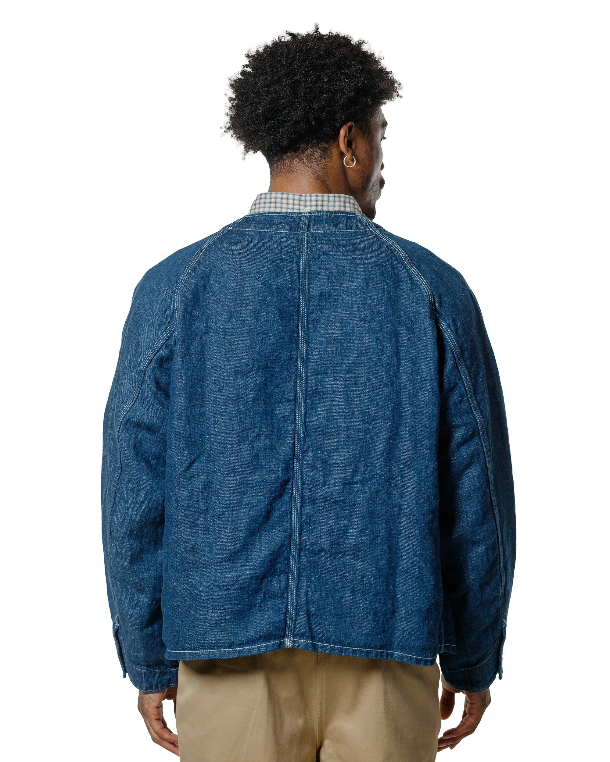 Beams Plus Engineer Jacket Twill Linen Indigo sold by Lost & Found product image thumbnail 3