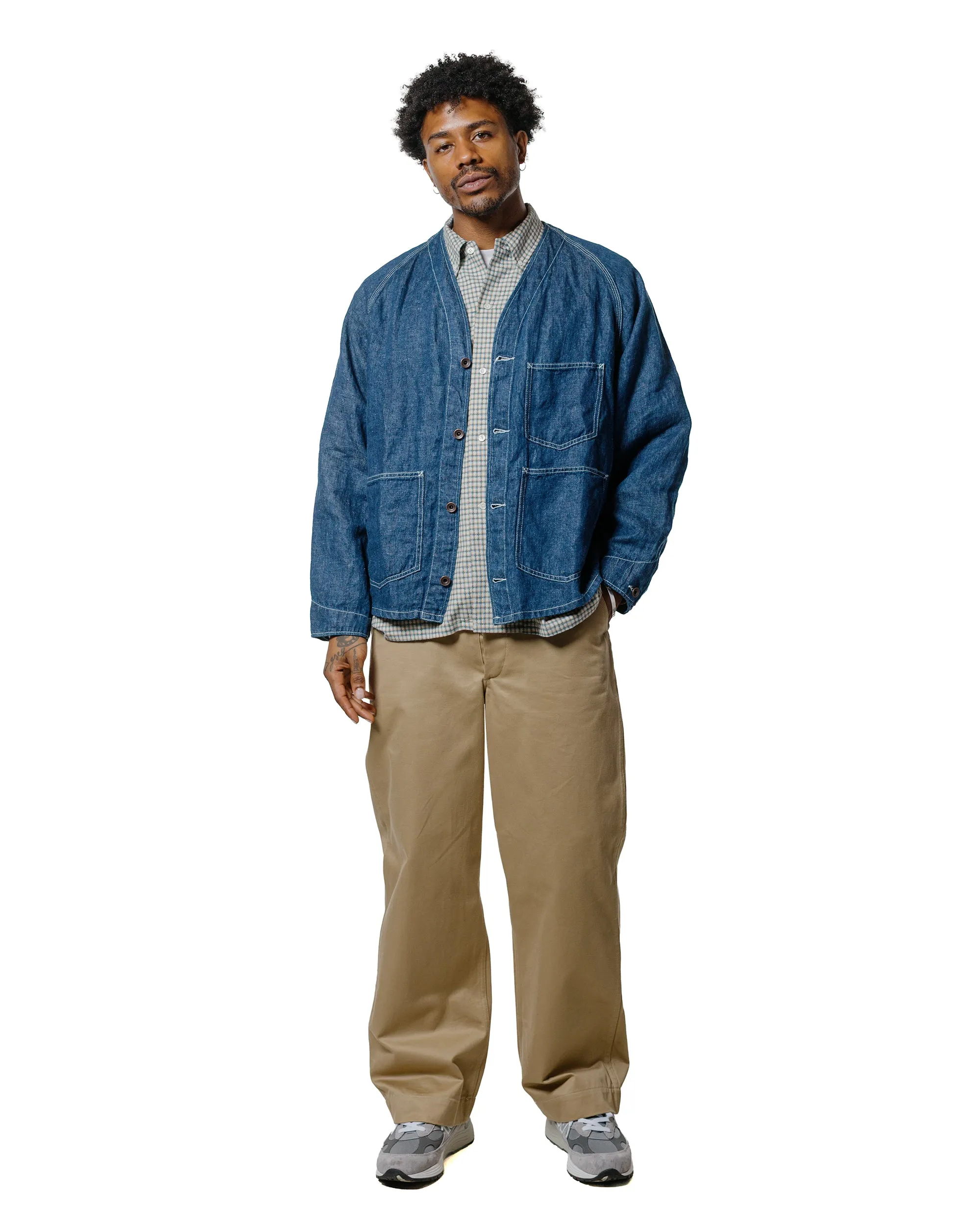 Beams Plus Engineer Jacket Twill Linen Indigo sold by Lost & Found product image thumbnail 4
