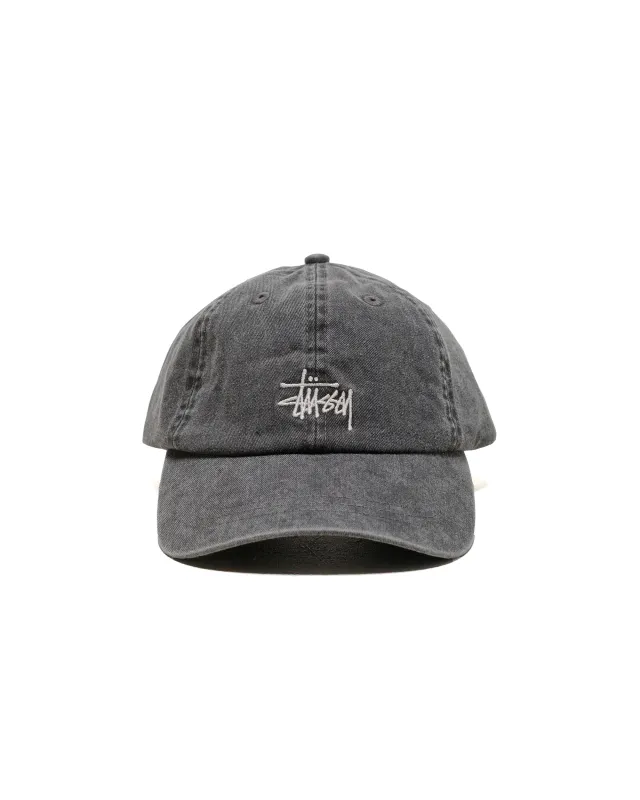 Stüssy Basic Stüssy Cap Washed Charcoal sold by Lost & Found