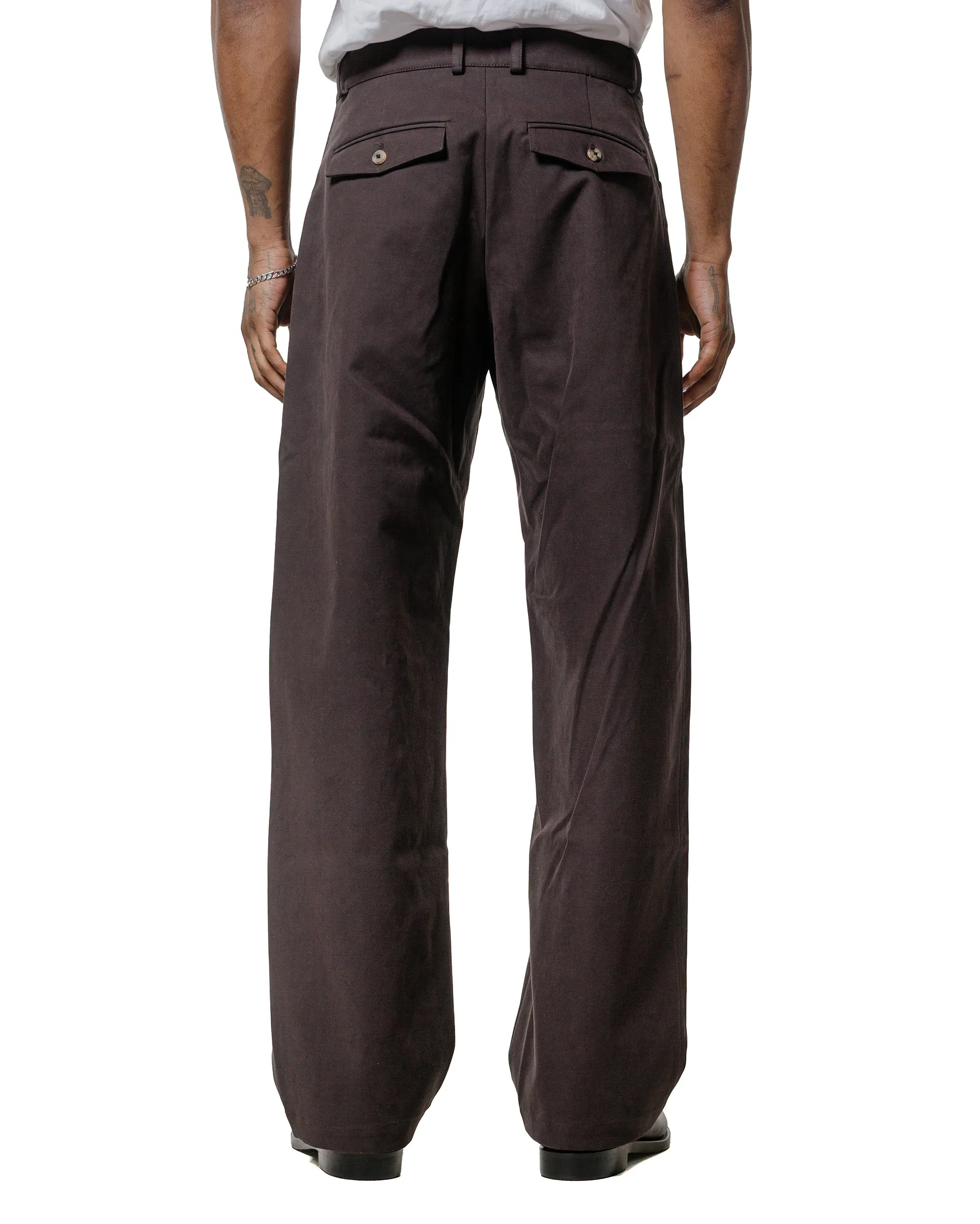 De Bonne Facture Gardian Trousers Soft Cotton Twill Chocolate sold by Lost & Found product image thumbnail 3