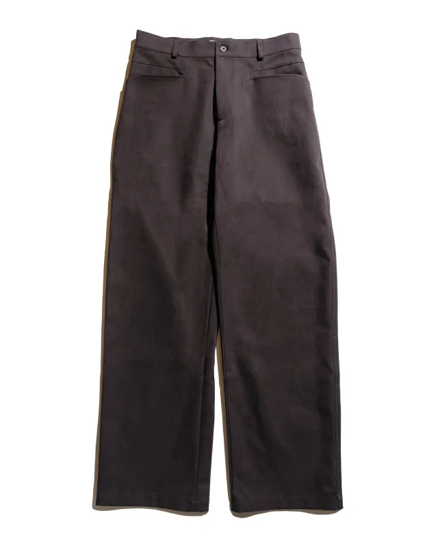 De Bonne Facture Gardian Trousers Soft Cotton Twill Chocolate sold by Lost & Found