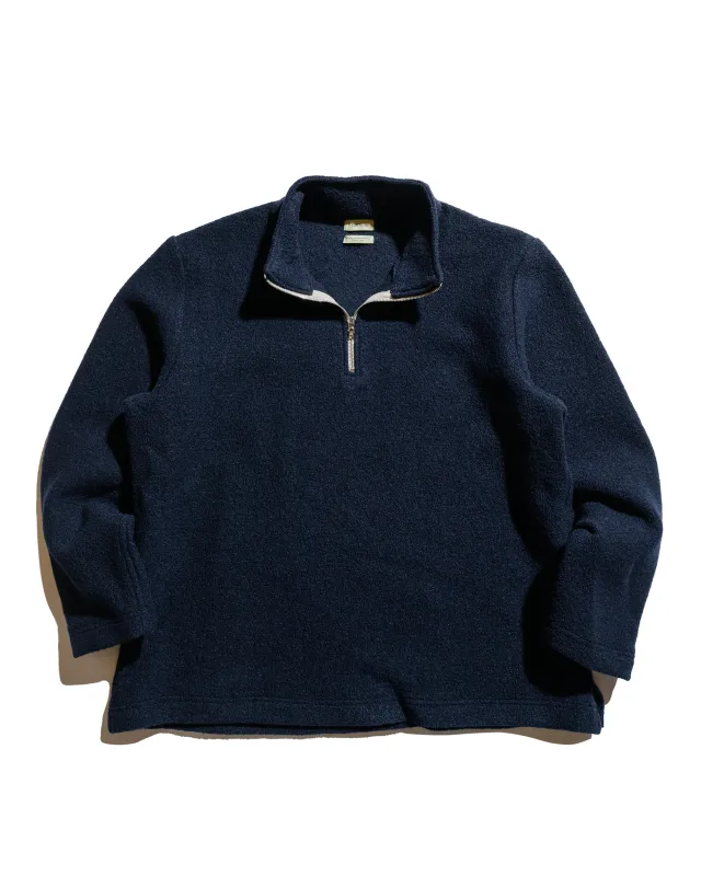 De Bonne Facture Half Ziped Pullover Boiled Wool Blue Green sold by Lost & Found