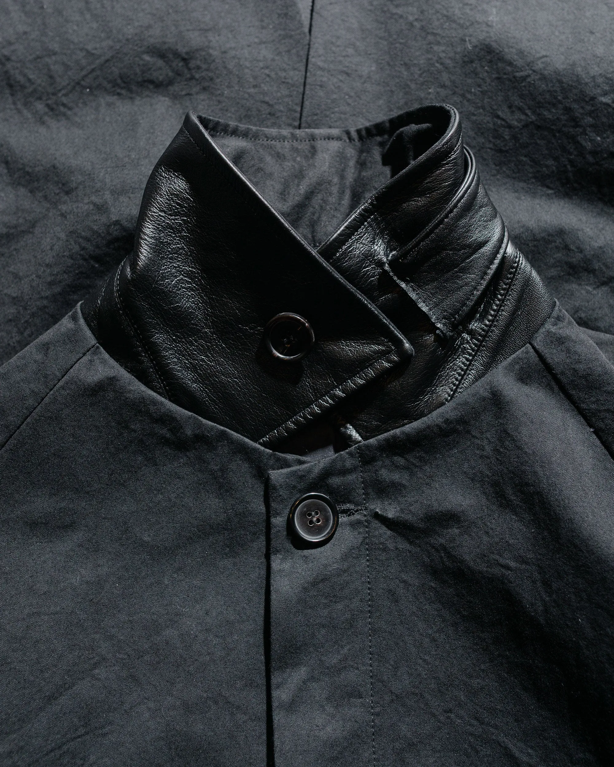 Wanze Raglan Overcoat Washed Cotton Black sold by Lost & Found product image thumbnail 5