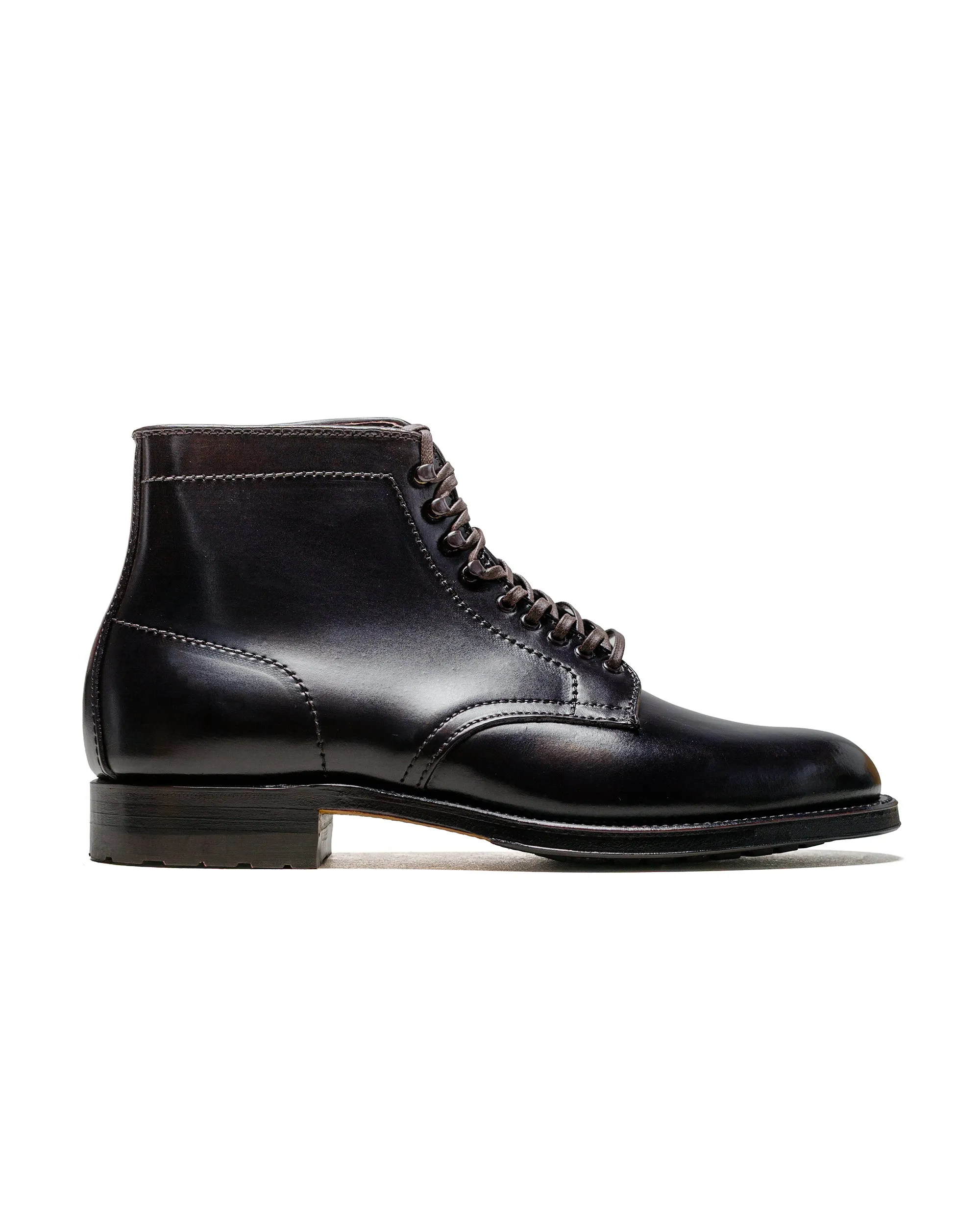 Alden Plain Toe Boot Colour 8 Cordovan with Commando Sole 4600H sold by Lost & Found