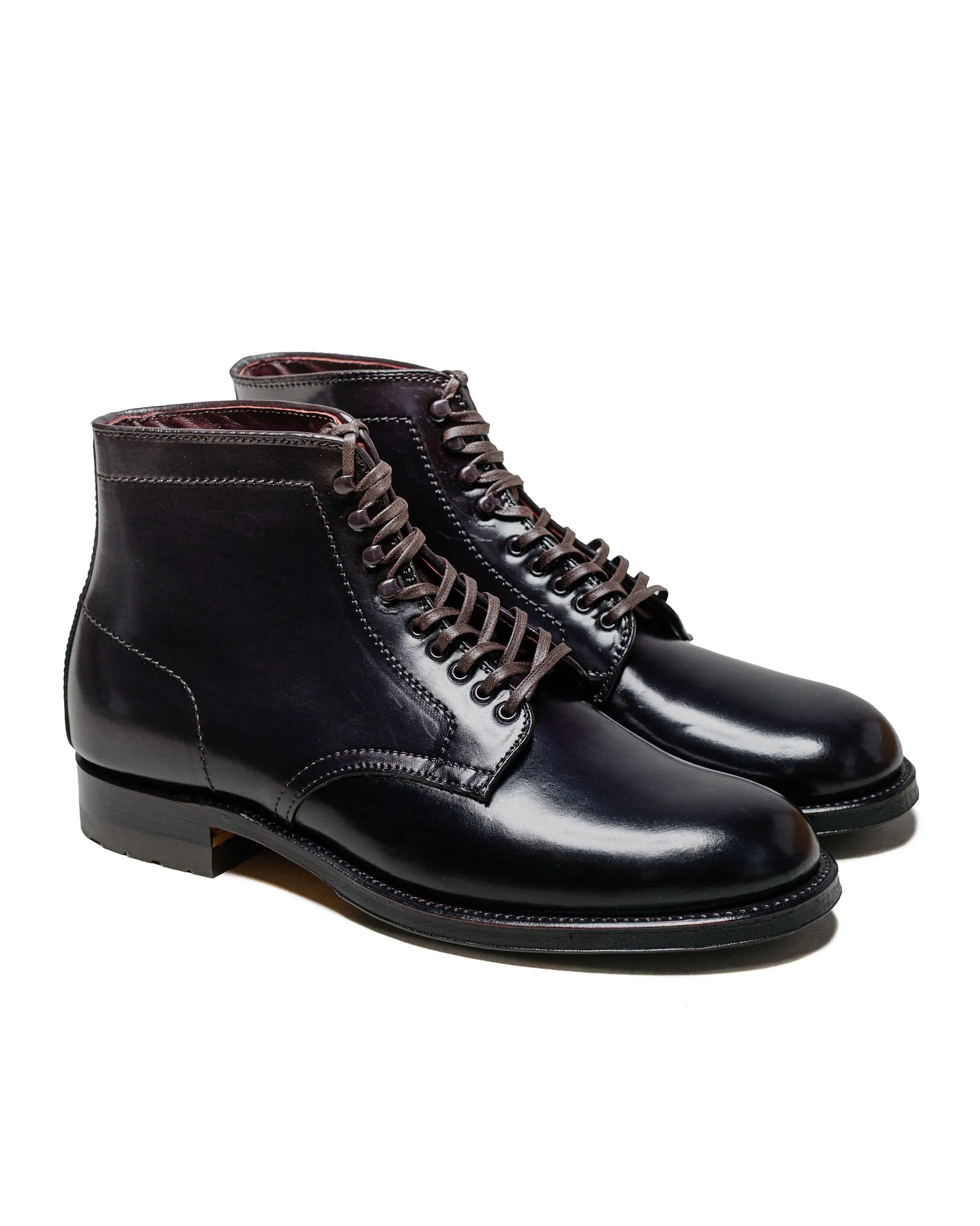 Alden Plain Toe Boot Colour 8 Cordovan with Commando Sole 4600H sold by Lost & Found product image thumbnail 2
