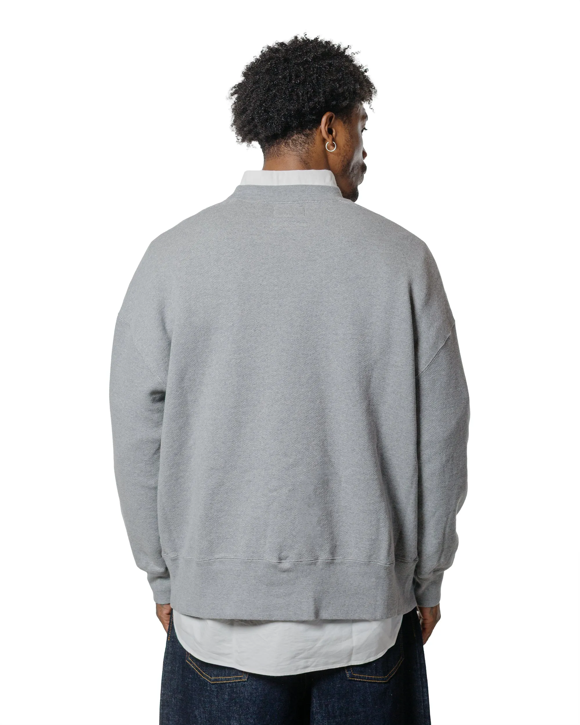 Beams Plus Studio Nicholson Holly Jersey Crewneck Sweat Grey Marl sold by Lost & Found product image thumbnail 3