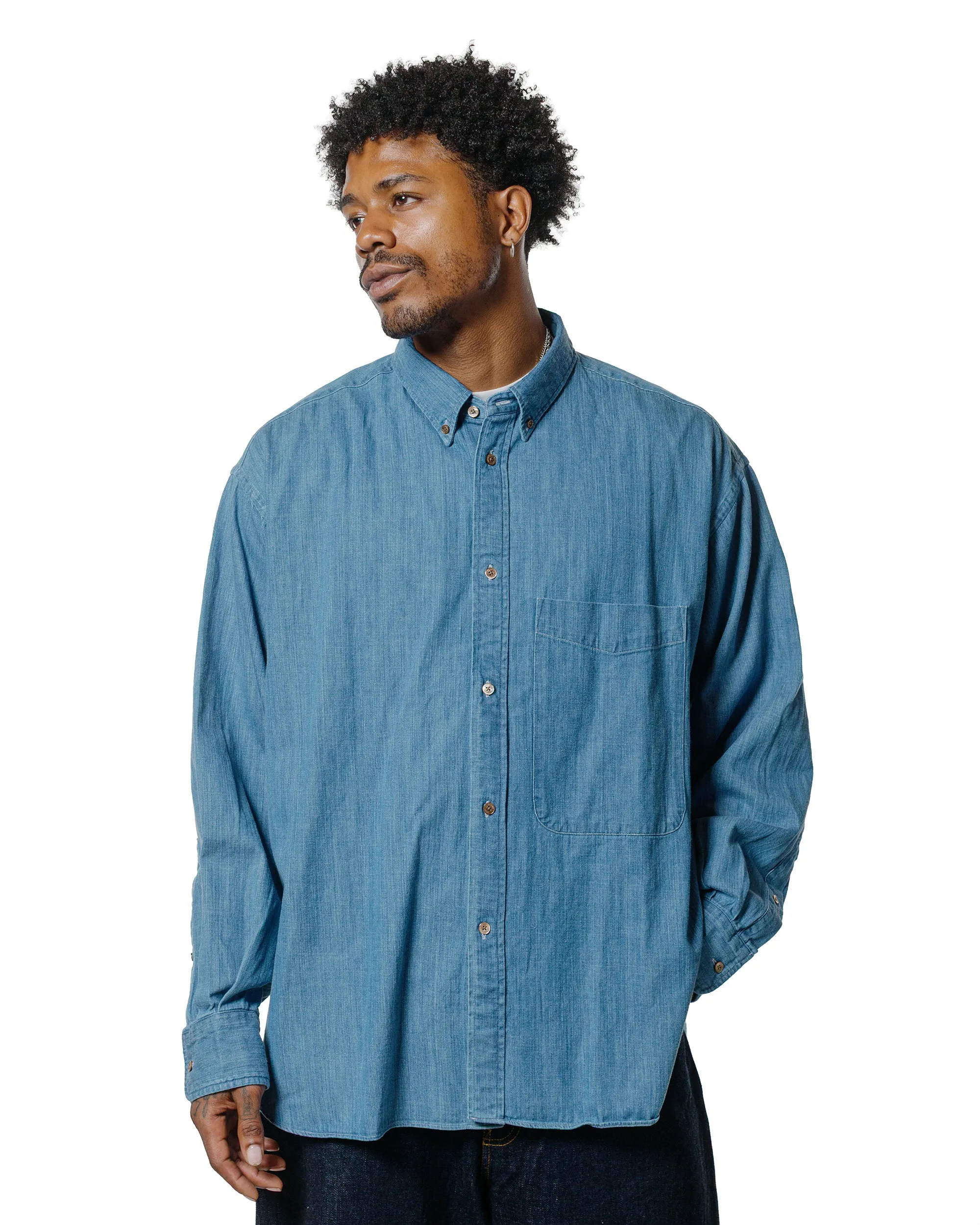 Beams Plus Studio Nicholson Lisa Denim Shirt Faded Wash sold by Lost & Found product image thumbnail 2