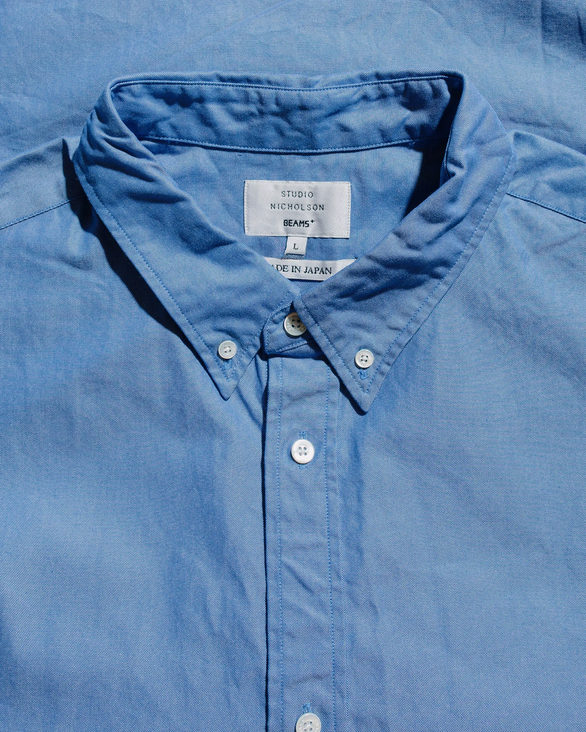 Beams Plus Studio Nicholson Lisa Oxford Shirt Blue sold by Lost & Found product image thumbnail 5