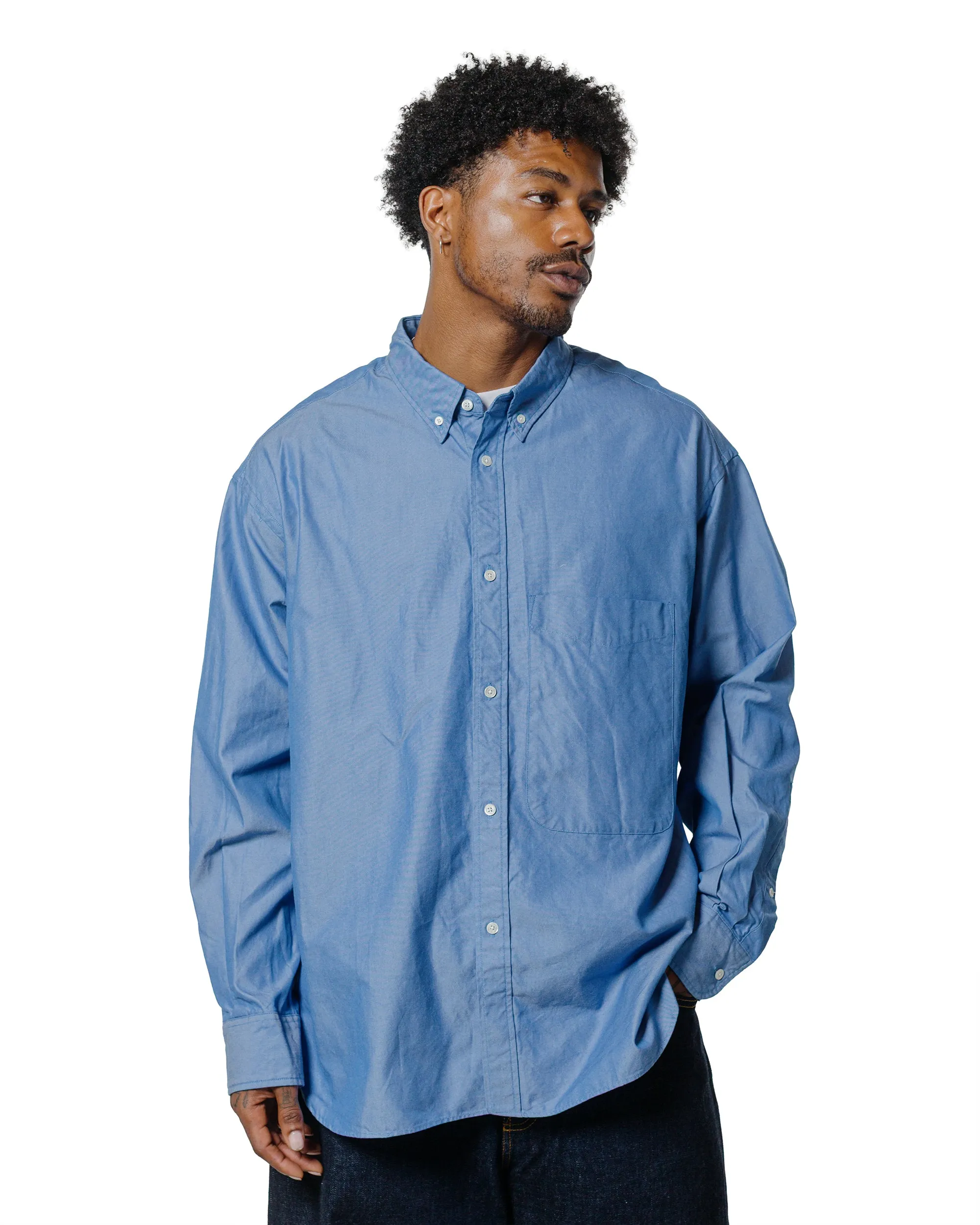 Beams Plus Studio Nicholson Lisa Oxford Shirt Blue sold by Lost & Found product image thumbnail 2