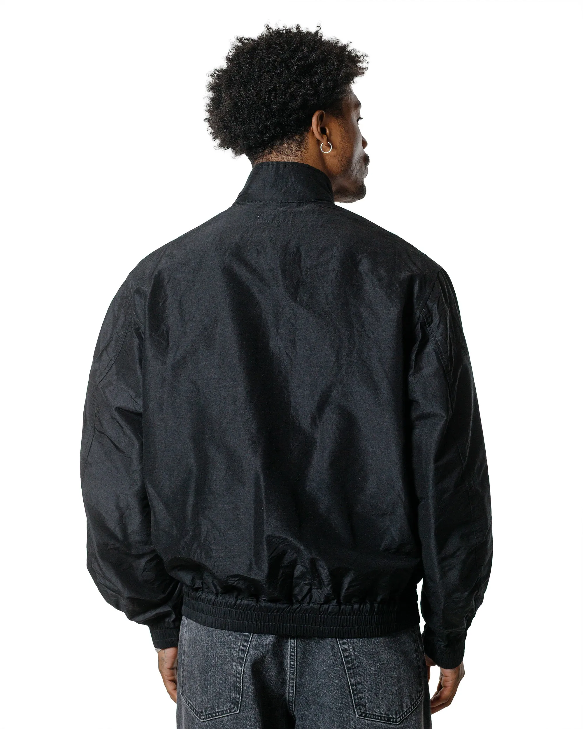 marka Flight Jacket Wool Silk High Count Typewriter Chambray Black sold by Lost & Found product image thumbnail 3