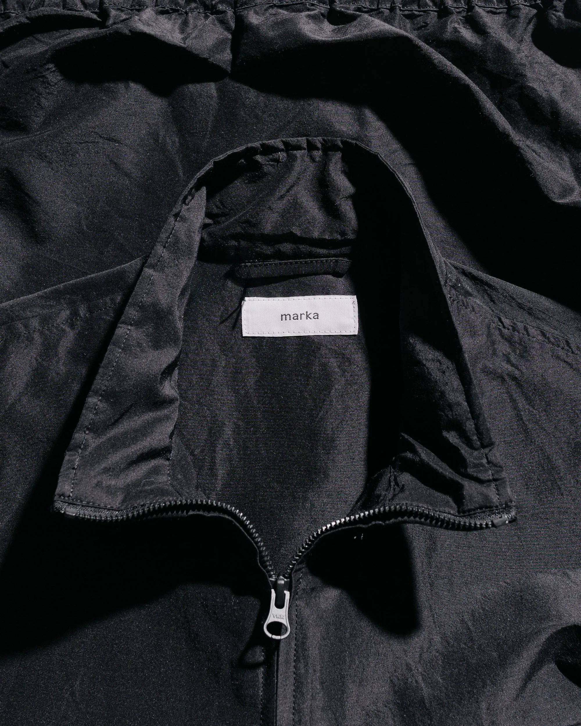 marka Flight Jacket Wool Silk High Count Typewriter Chambray Black sold by Lost & Found product image thumbnail 5