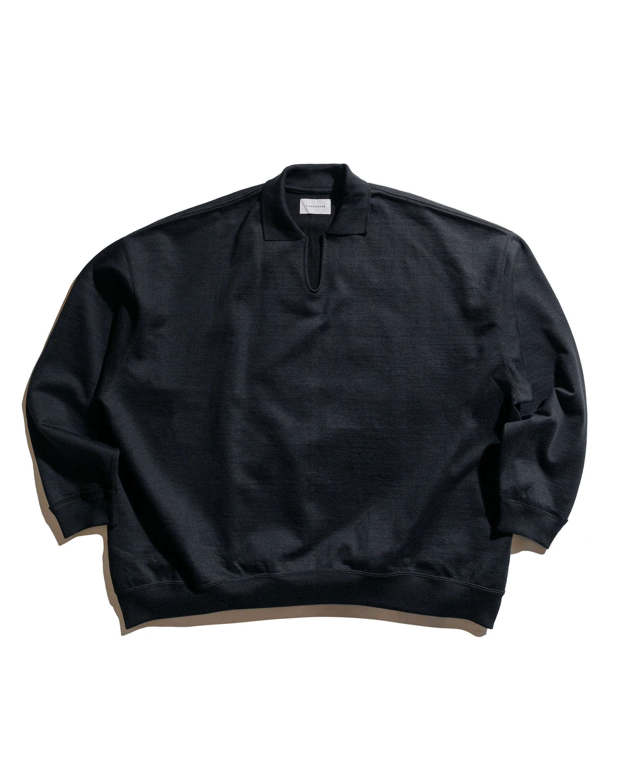 MARKAWARE Organic Cotton Heavy Fleece Skipper Huge Sweat Black sold by Lost & Found