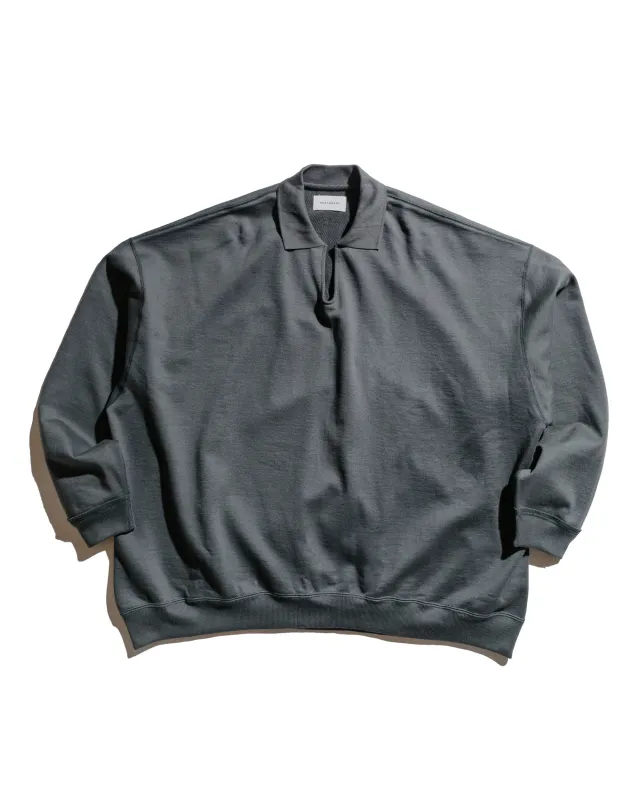MARKAWARE Organic Cotton Heavy Fleece Skipper Huge Sweat Forest Grey made by MARKAWARE