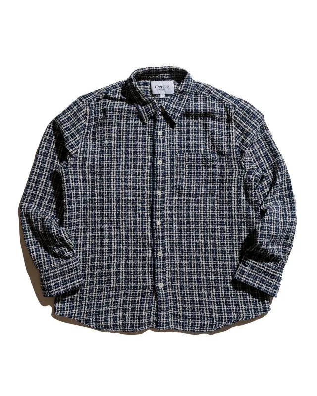Corridor Reverse Tweed Snow Check Blue sold by Lost & Found