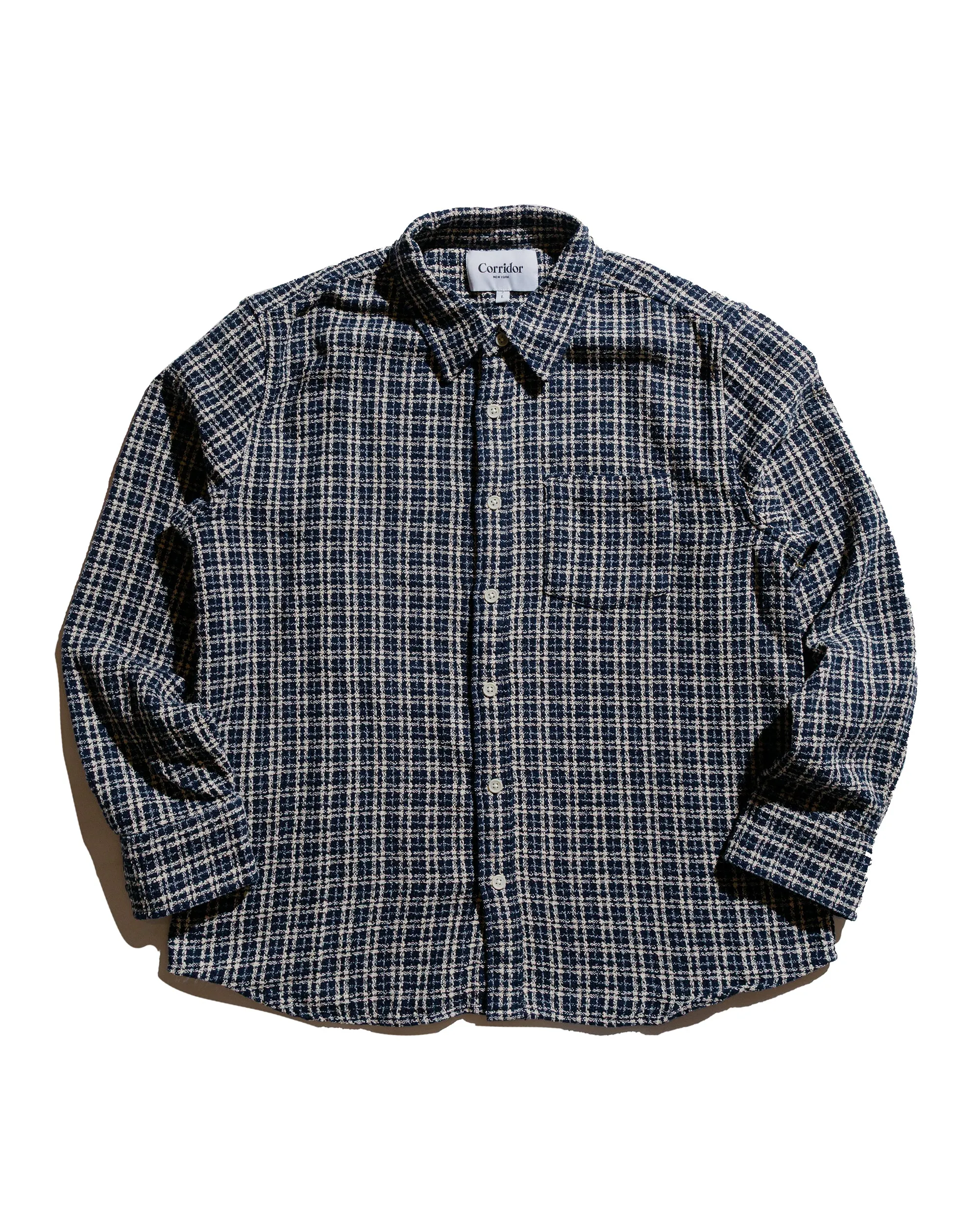 Corridor Reverse Tweed Snow Check Blue sold by Lost & Found