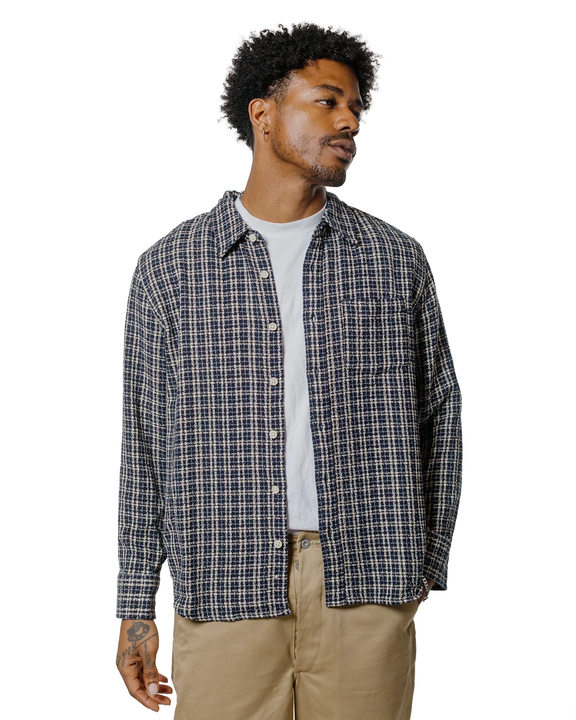 Corridor Reverse Tweed Snow Check Blue sold by Lost & Found product image thumbnail 2