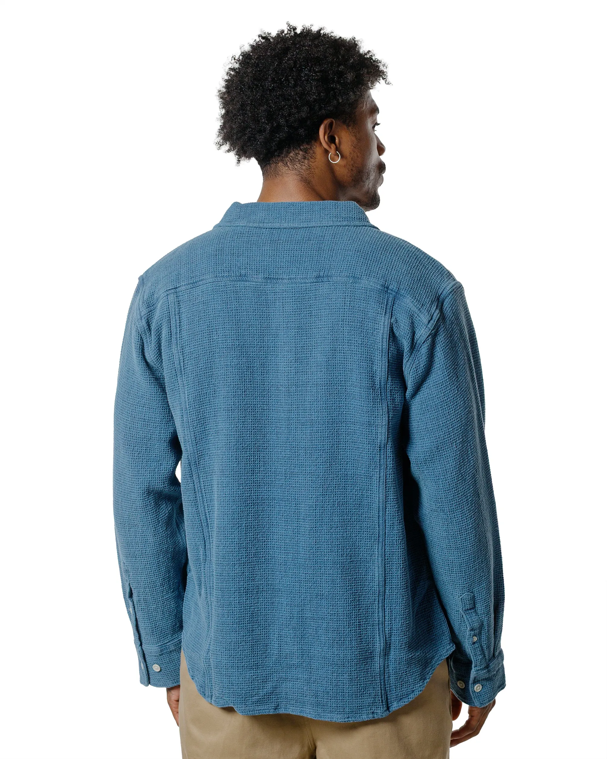 Corridor Pigment Dyed Waffle LS Indigo sold by Lost & Found product image thumbnail 3