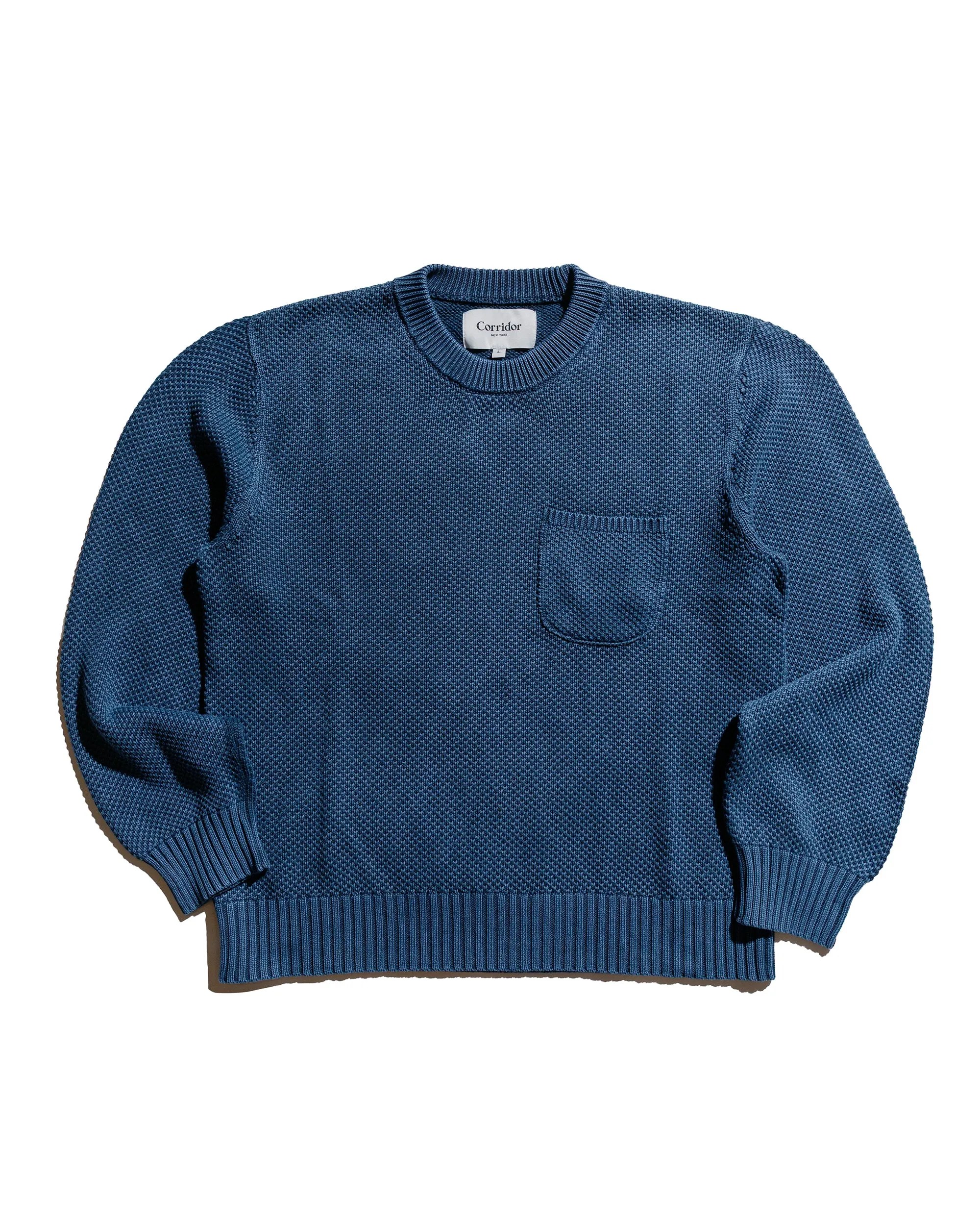 Corridor Pocket Crewneck Navy sold by Lost & Found