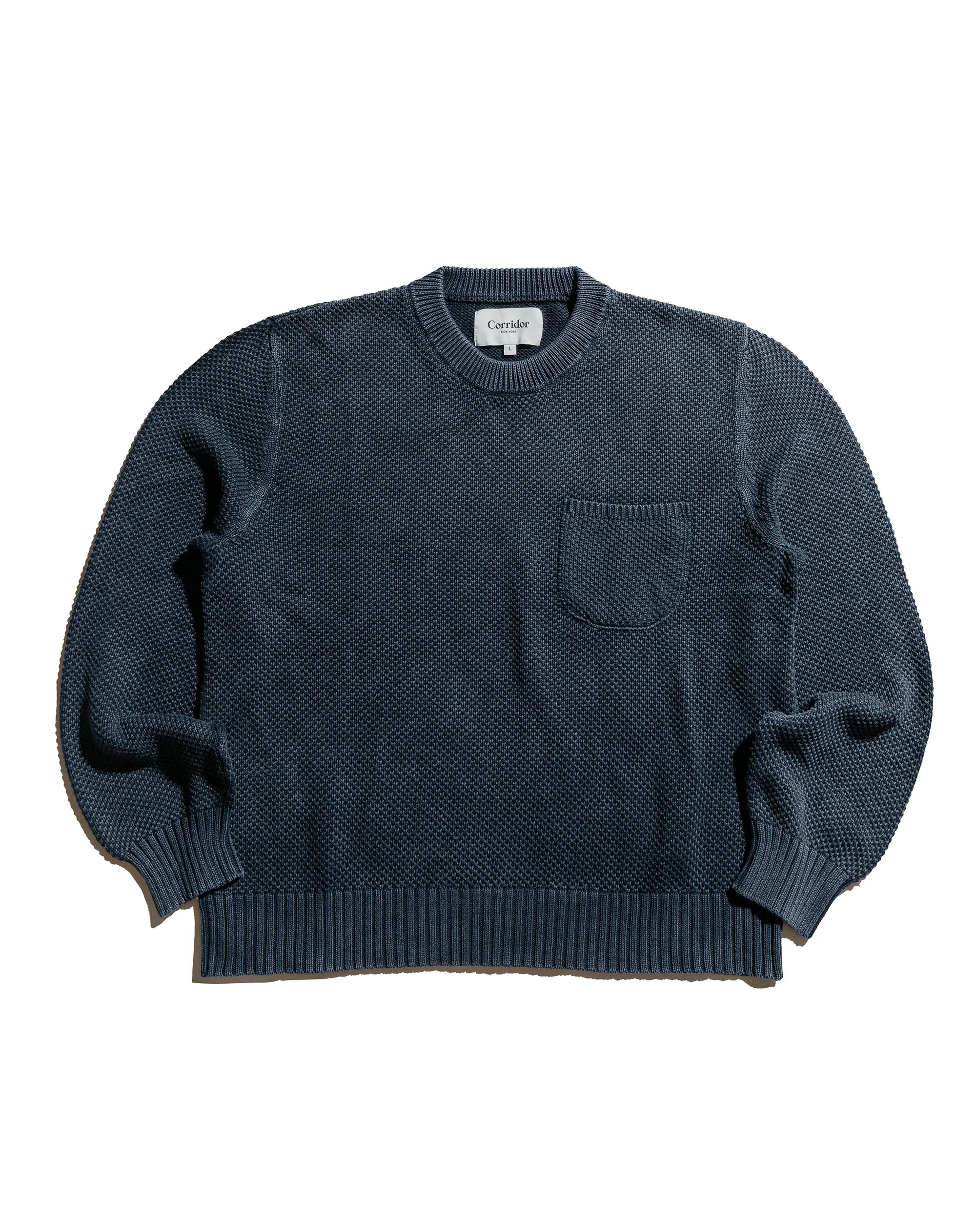 Corridor Pocket Crewneck Black sold by Lost & Found