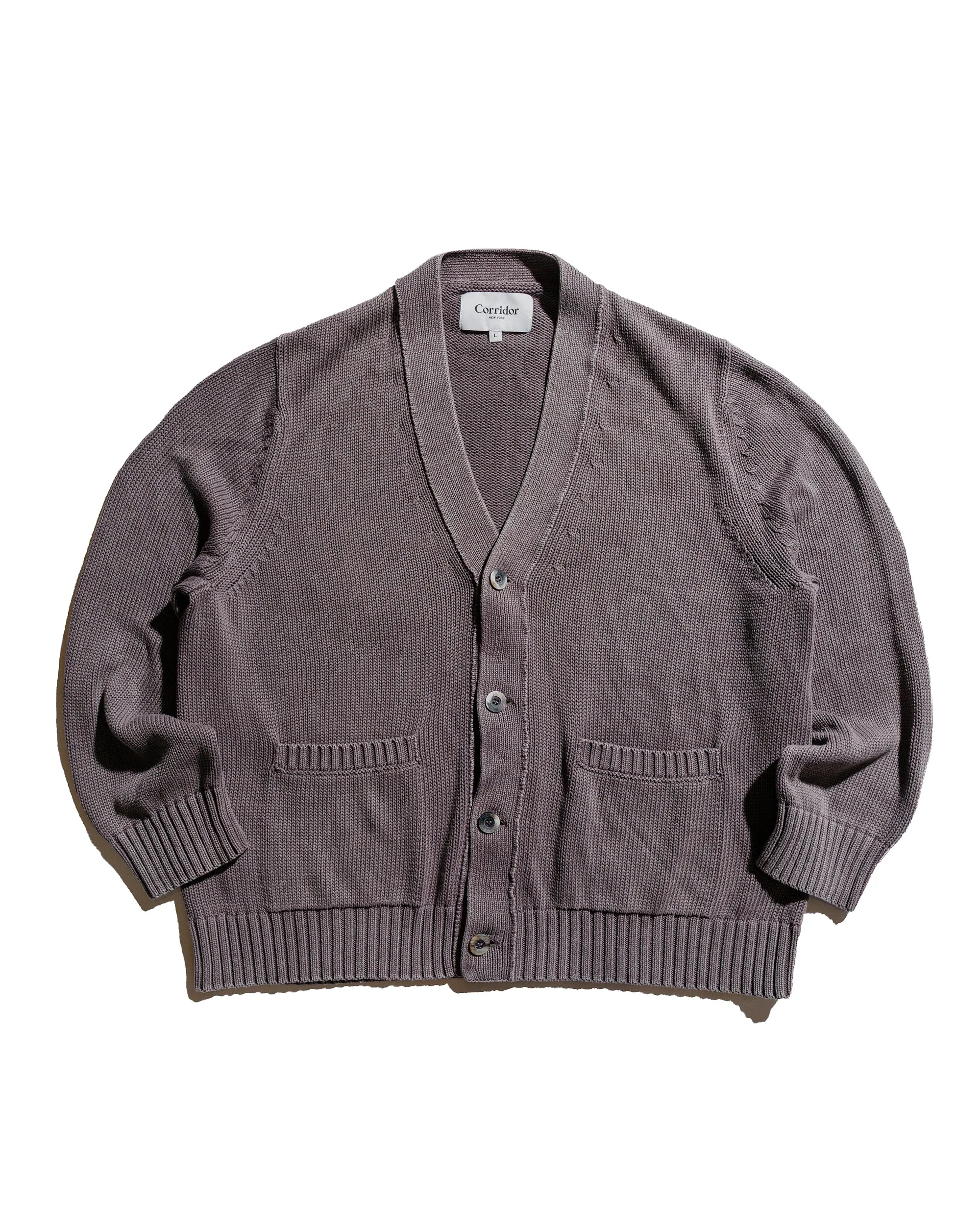 Corridor Acid Wash Cardigan Purple sold by Lost & Found