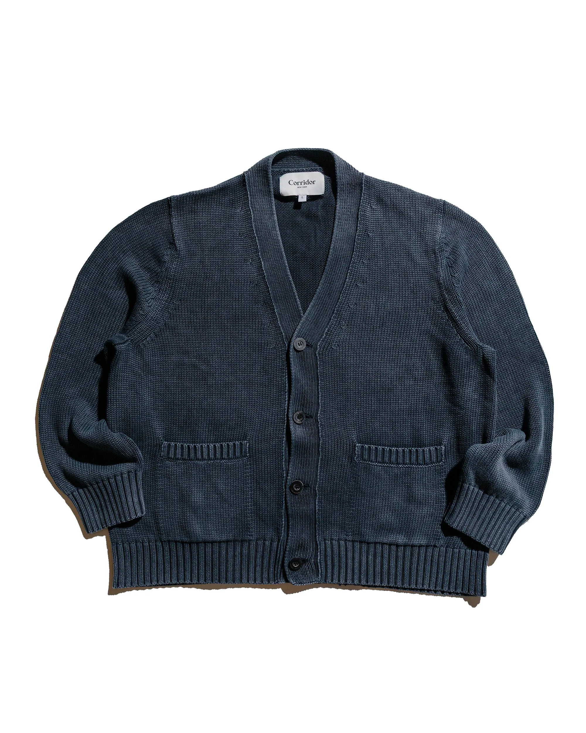 Corridor Acid Wash Cardigan Black sold by Lost & Found