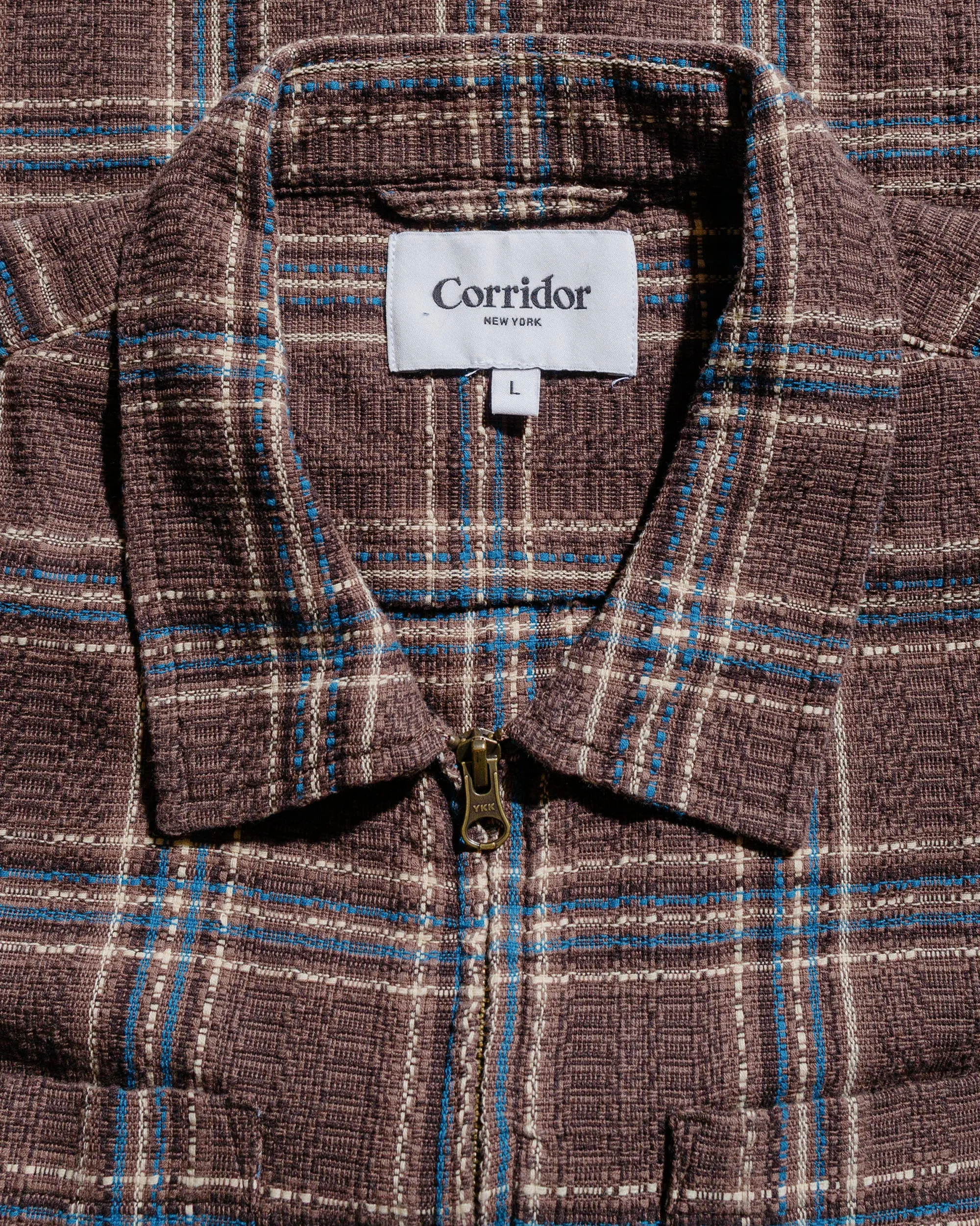 Corridor Venice Plaid Zip Jacket Brown sold by Lost & Found product image thumbnail 5