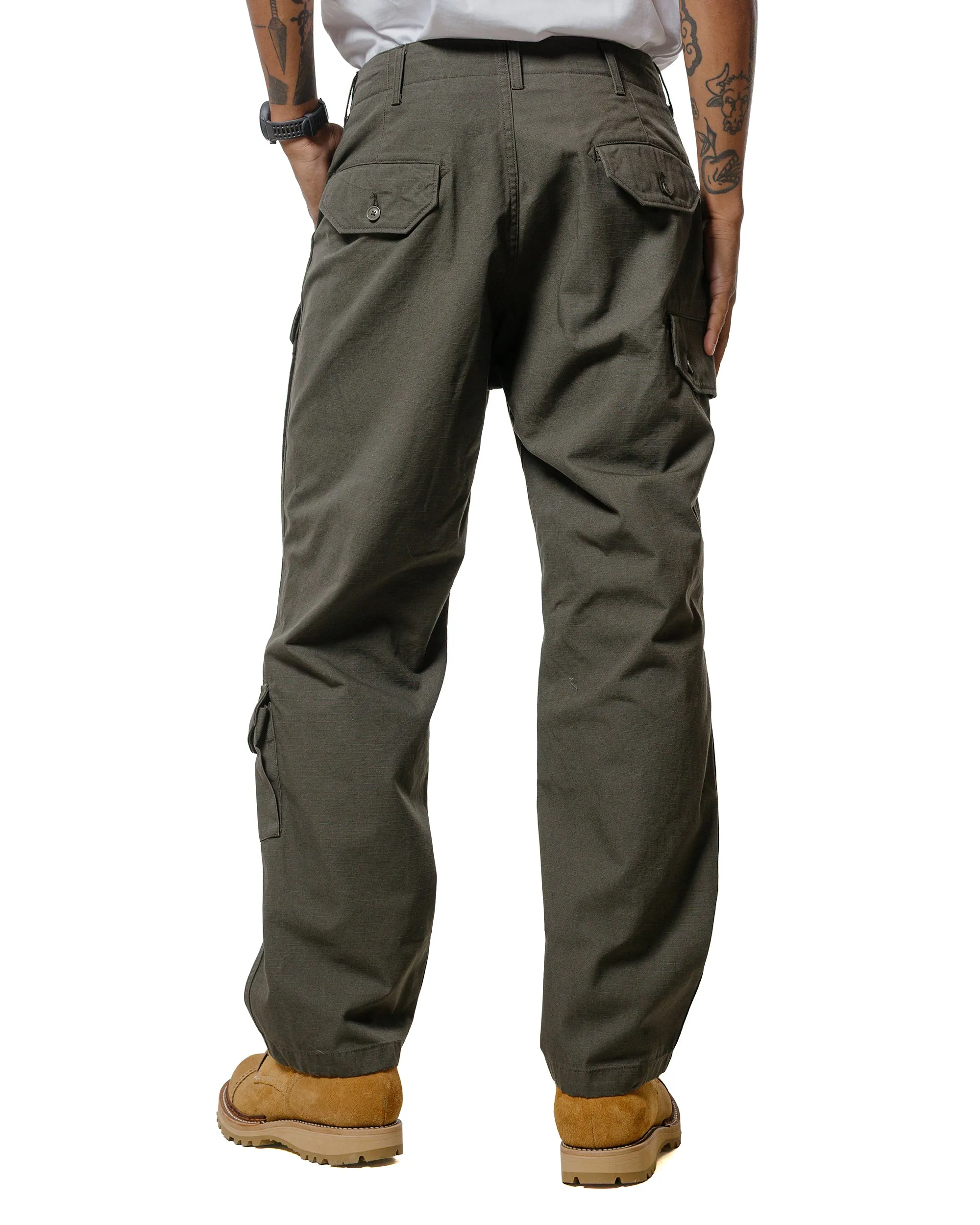 Engineered Garments Flight Pant Olive Heavyweight Cotton Ripstop sold by Lost & Found product image thumbnail 3