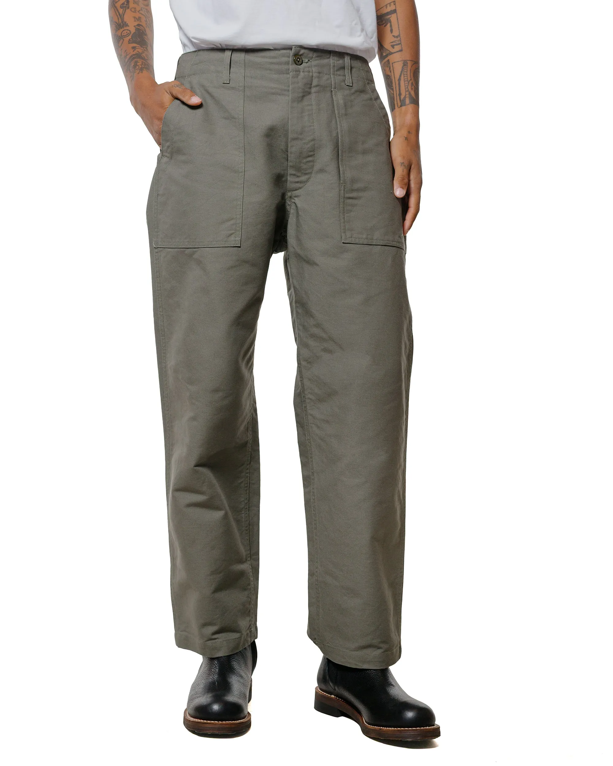 Engineered Garments Fatigue Pant Olive Cotton Double Cloth sold by Lost & Found product image thumbnail 2