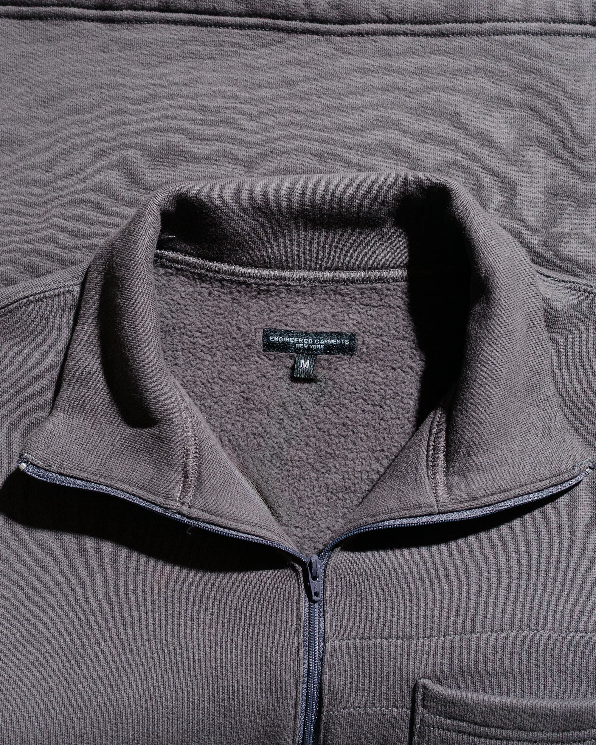 Engineered Garments Zip Mock Neck Graphite 12oz Cotton Fleece sold by Lost & Found product image thumbnail 5