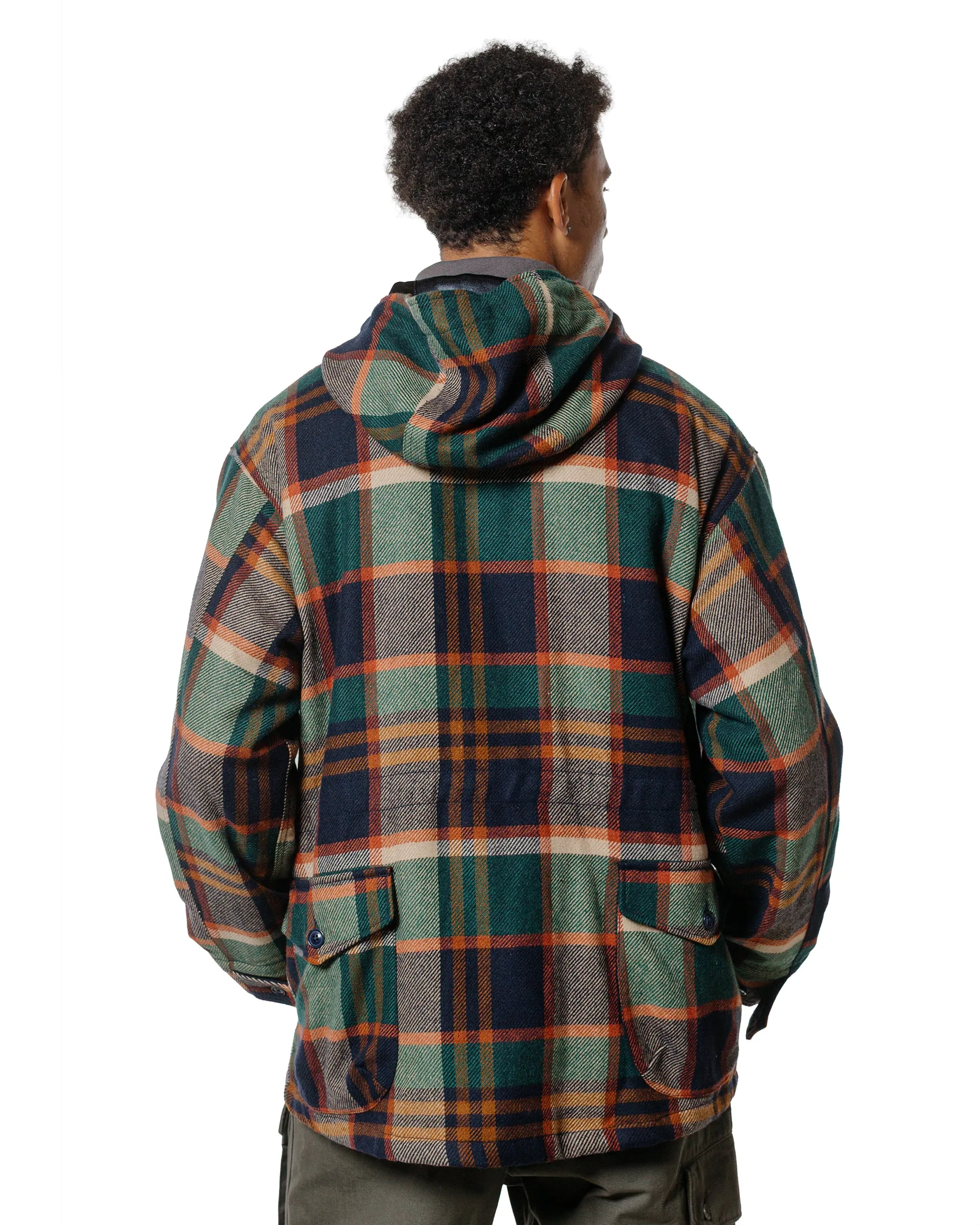 Engineered Garments SAS Jacket Navy/Brown Heavy Wool Plaid sold by Lost & Found product image thumbnail 3