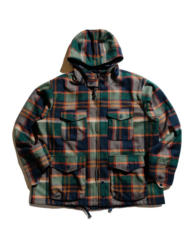 Engineered Garments SAS Jacket Navy/Brown Heavy Wool Plaid sold by Lost & Found