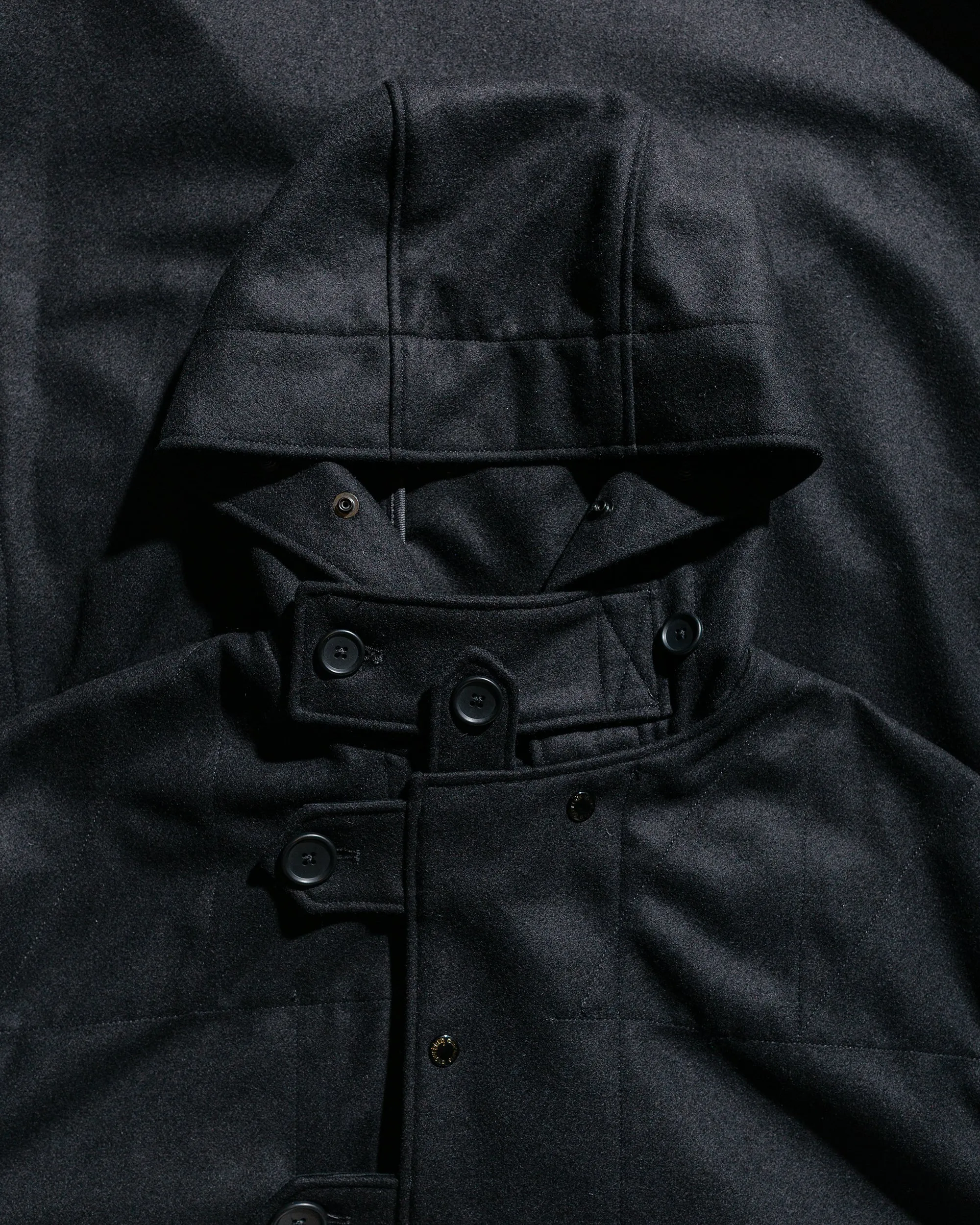 Engineered Garments Duffle Coat Black 24oz Wool Melton sold by Lost & Found product image thumbnail 5