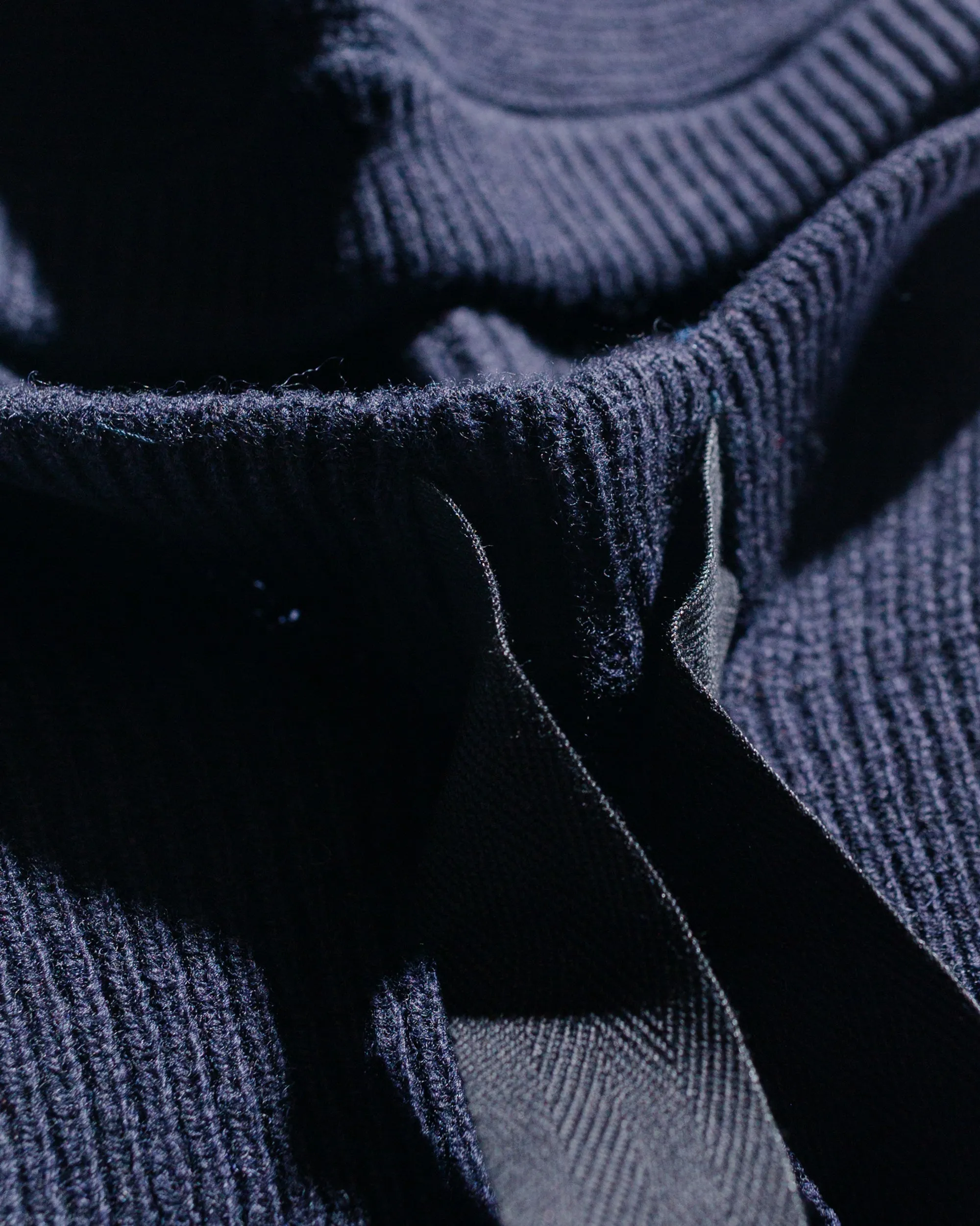 MHL Knitted Hood Lambswool Dark Navy sold by Lost & Found product image thumbnail 2
