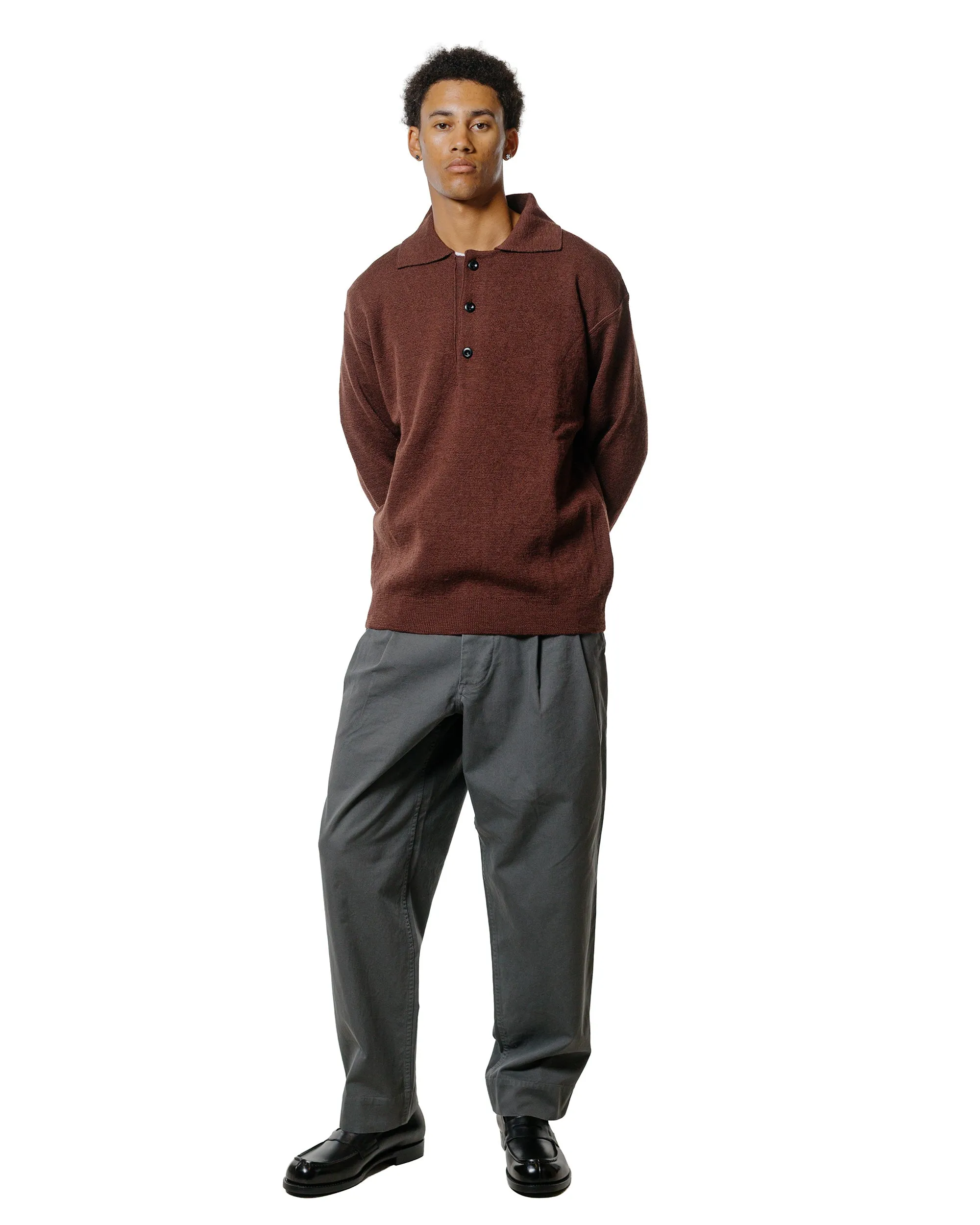 MHL Stitch Pleat Trouser Compact Cotton Canvas Charcoal sold by Lost & Found product image thumbnail 4