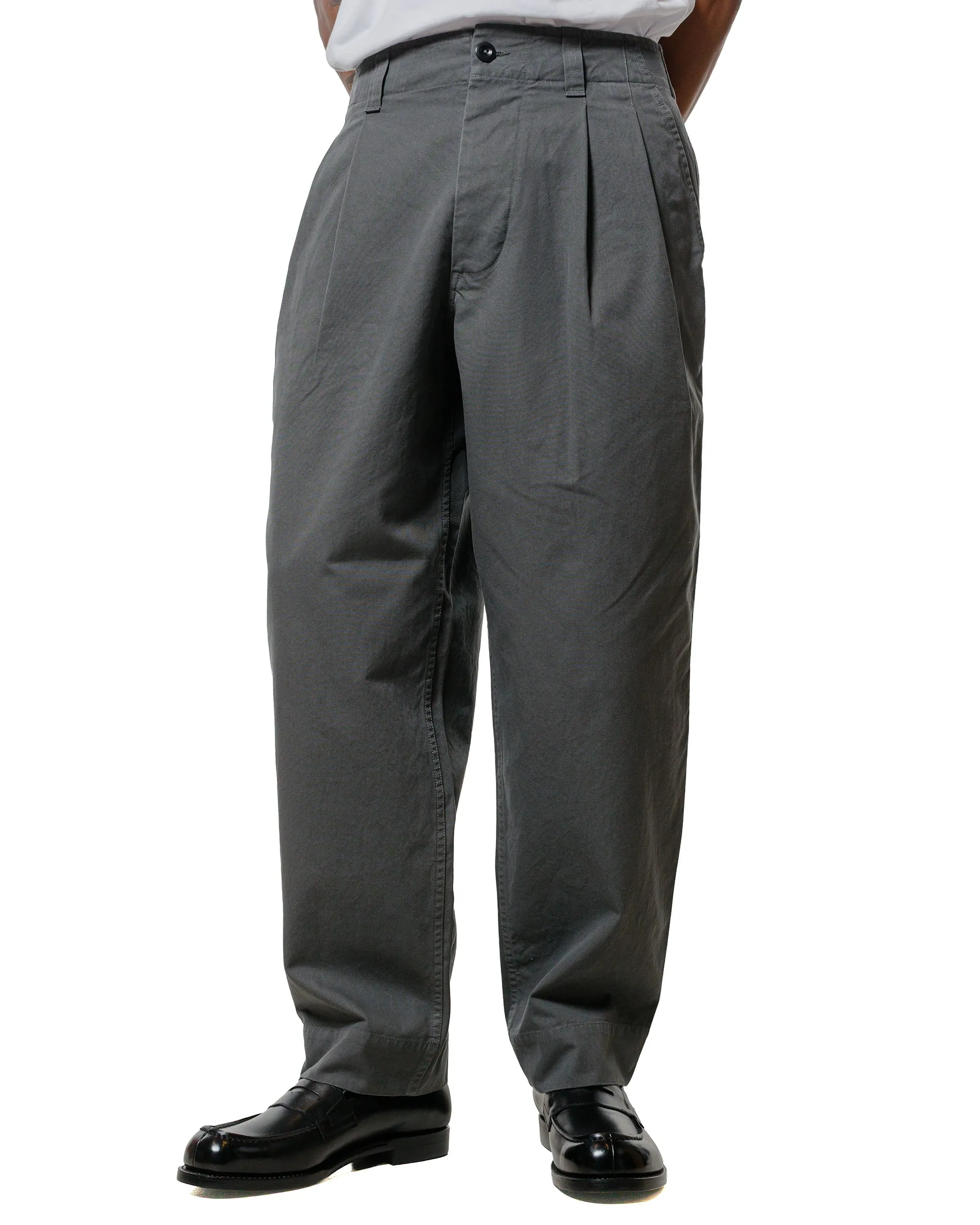 MHL Stitch Pleat Trouser Compact Cotton Canvas Charcoal sold by Lost & Found product image thumbnail 2