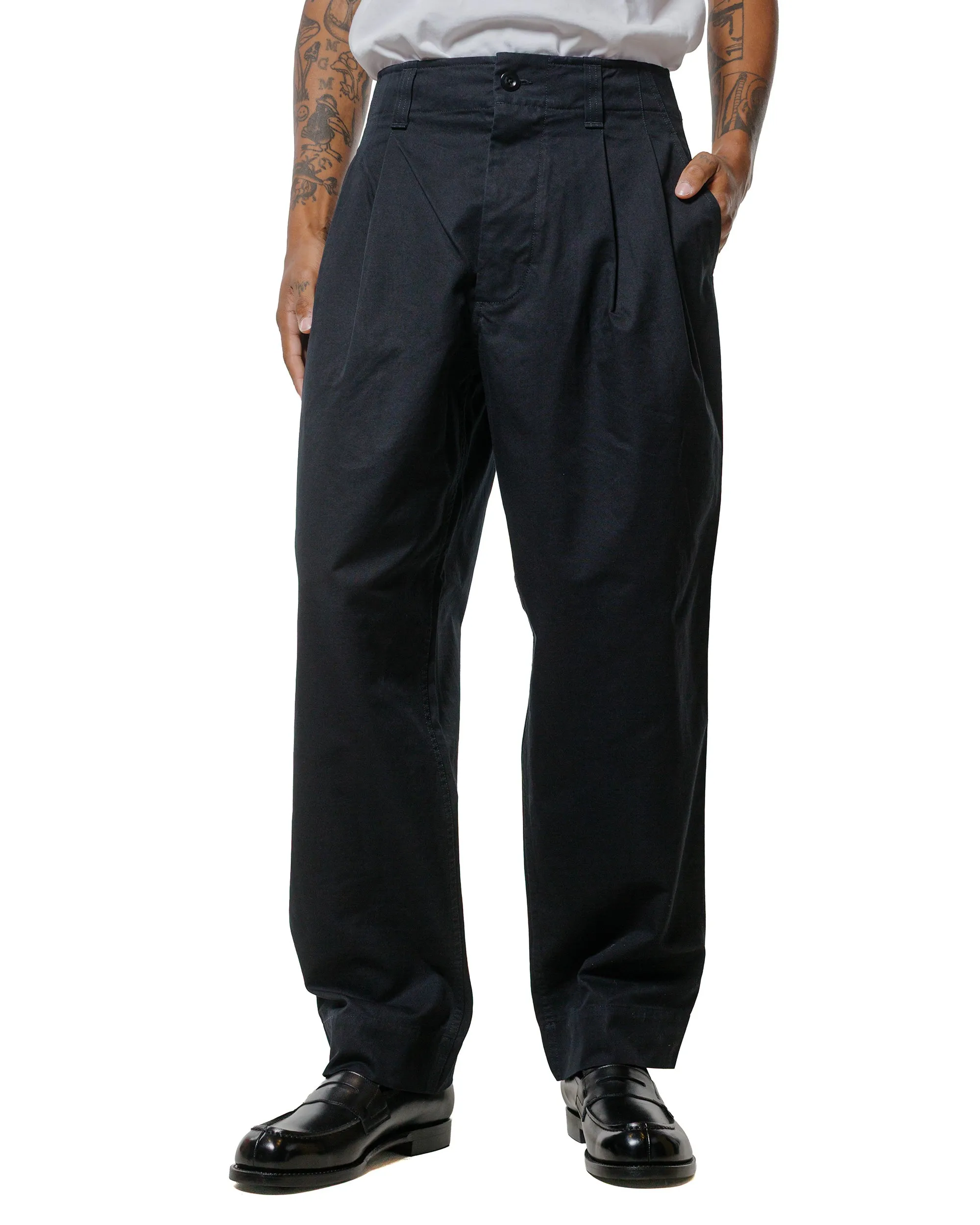 MHL Stitch Pleat Trouser Compact Cotton Canvas Black sold by Lost & Found product image thumbnail 2