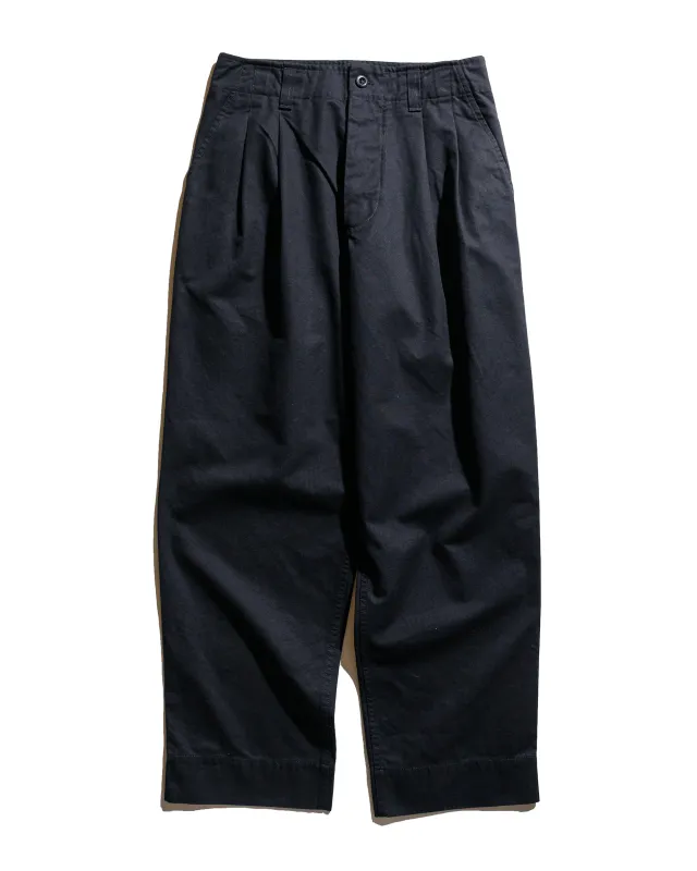 MHL Stitch Pleat Trouser Compact Cotton Canvas Black sold by Lost & Found