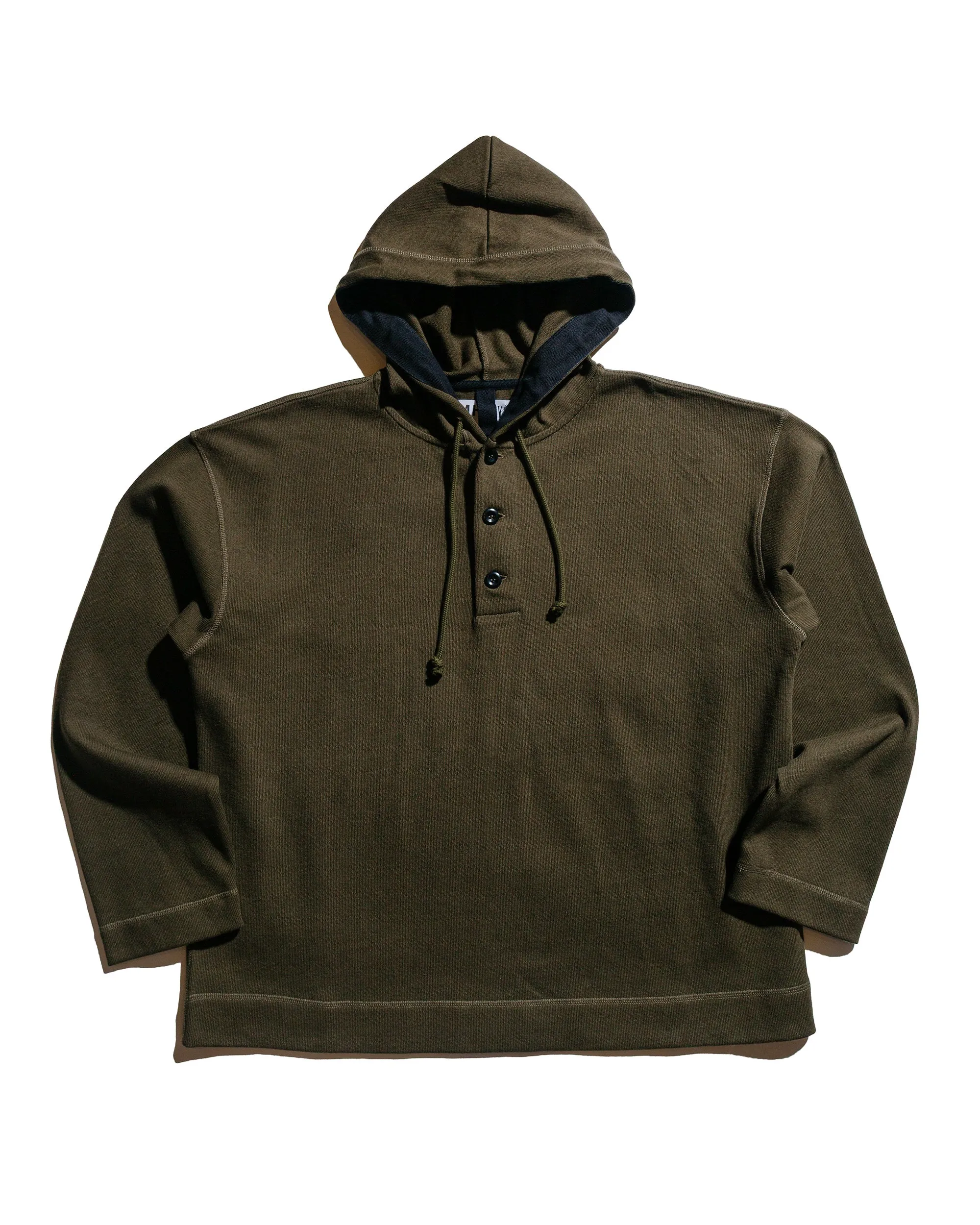 MHL Button Hoodie Open End Jersey Seaweed sold by Lost & Found